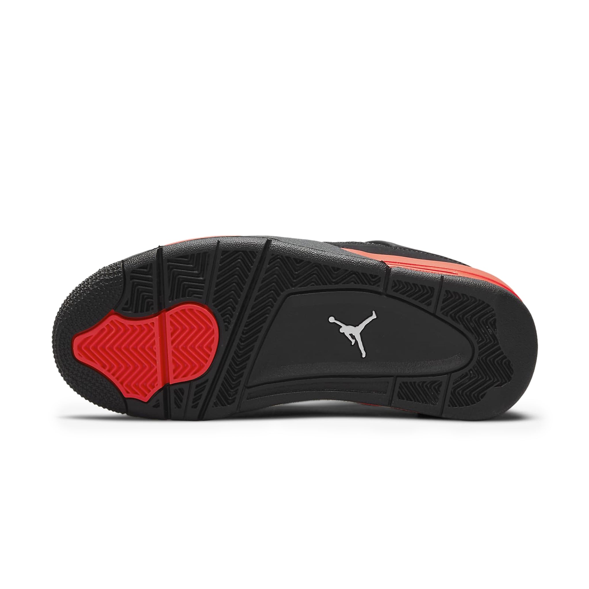 Sole view of Air Jordan 4 Retro Red Thunder (GS) 408452-016