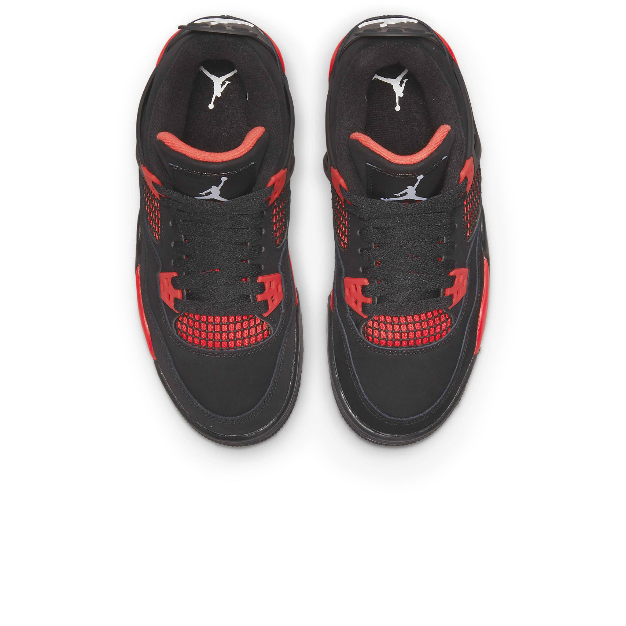Top down view of Air Jordan 4 Retro Red Thunder (GS) 408452-016