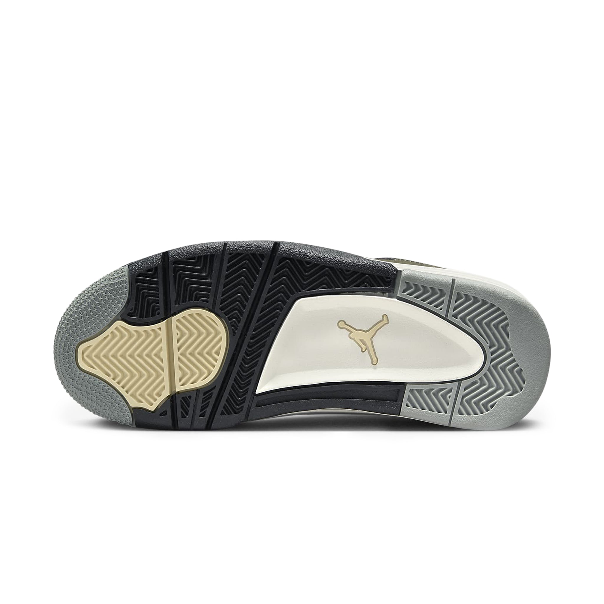 Sole view Air Jordan 4 Retro SE Craft Olive (GS) FB9928-200