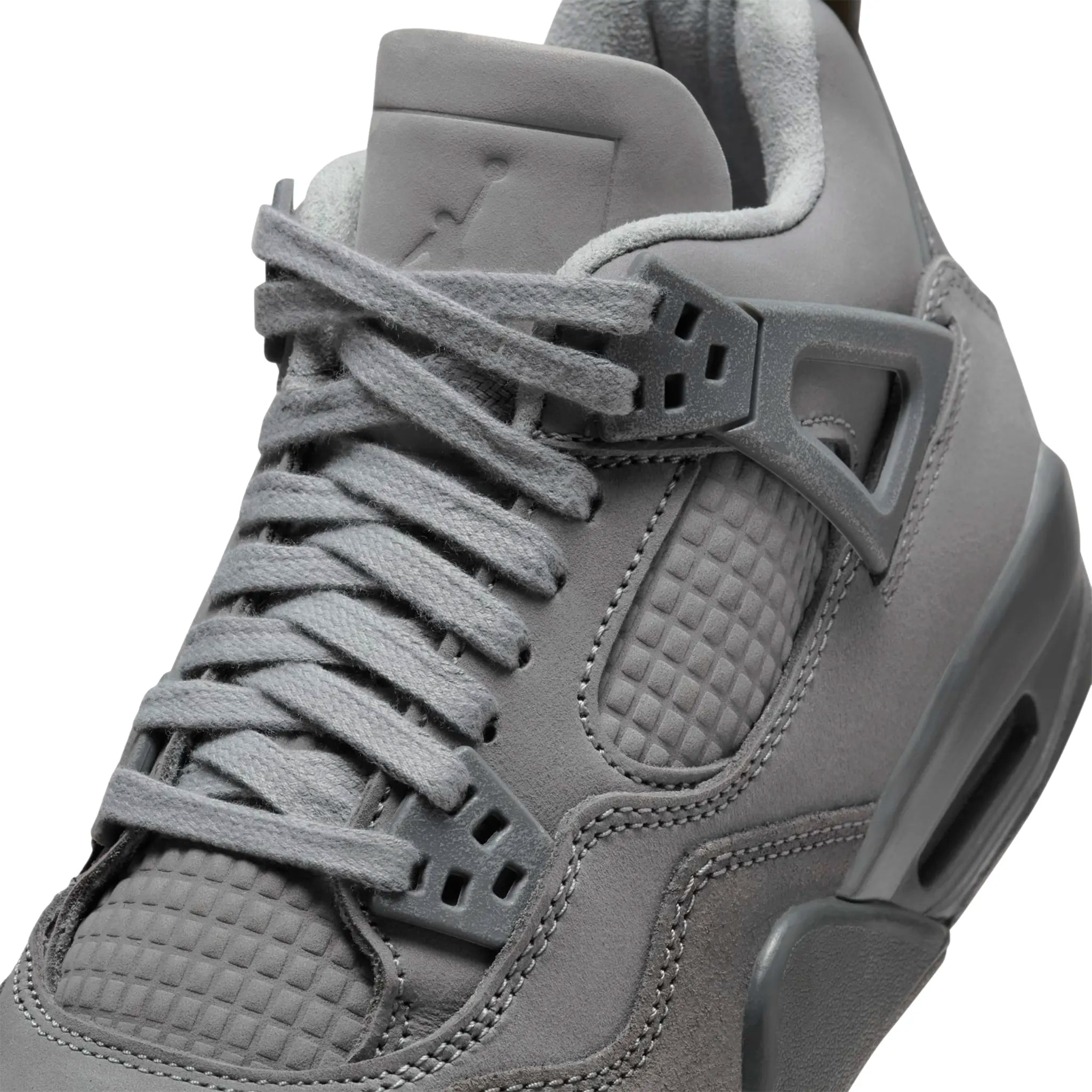 Tongue view of Air Jordan 4 Retro SE Paris Olympics Wet Cement (GS) HM8965-001