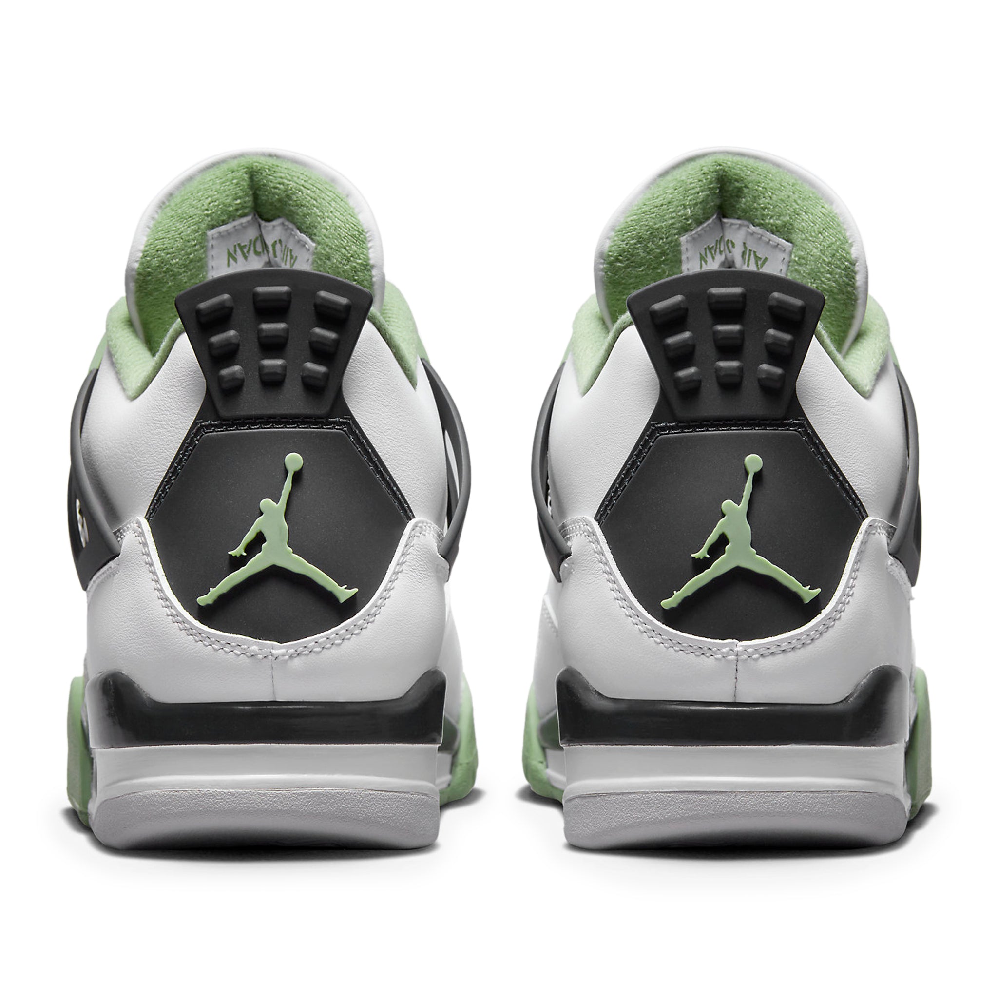 Heel view of Air Jordan 4 Retro Seafoam (W) AQ9129-103