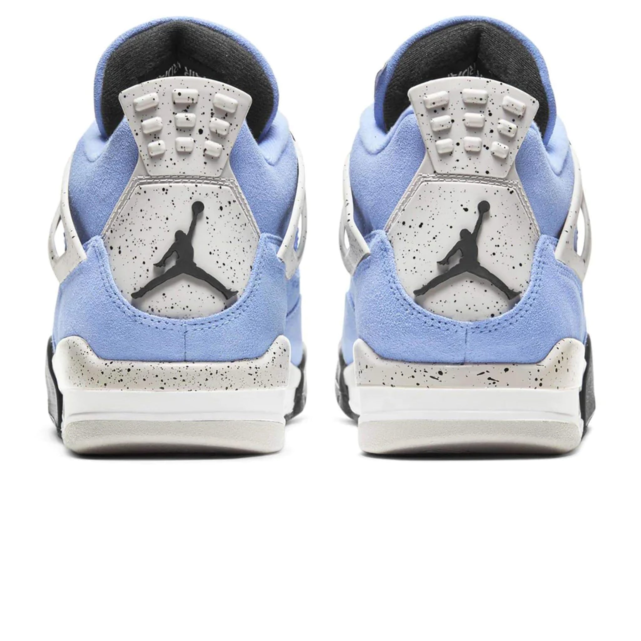 Heel view of Air Jordan 4 Retro University Blue CT8527-400