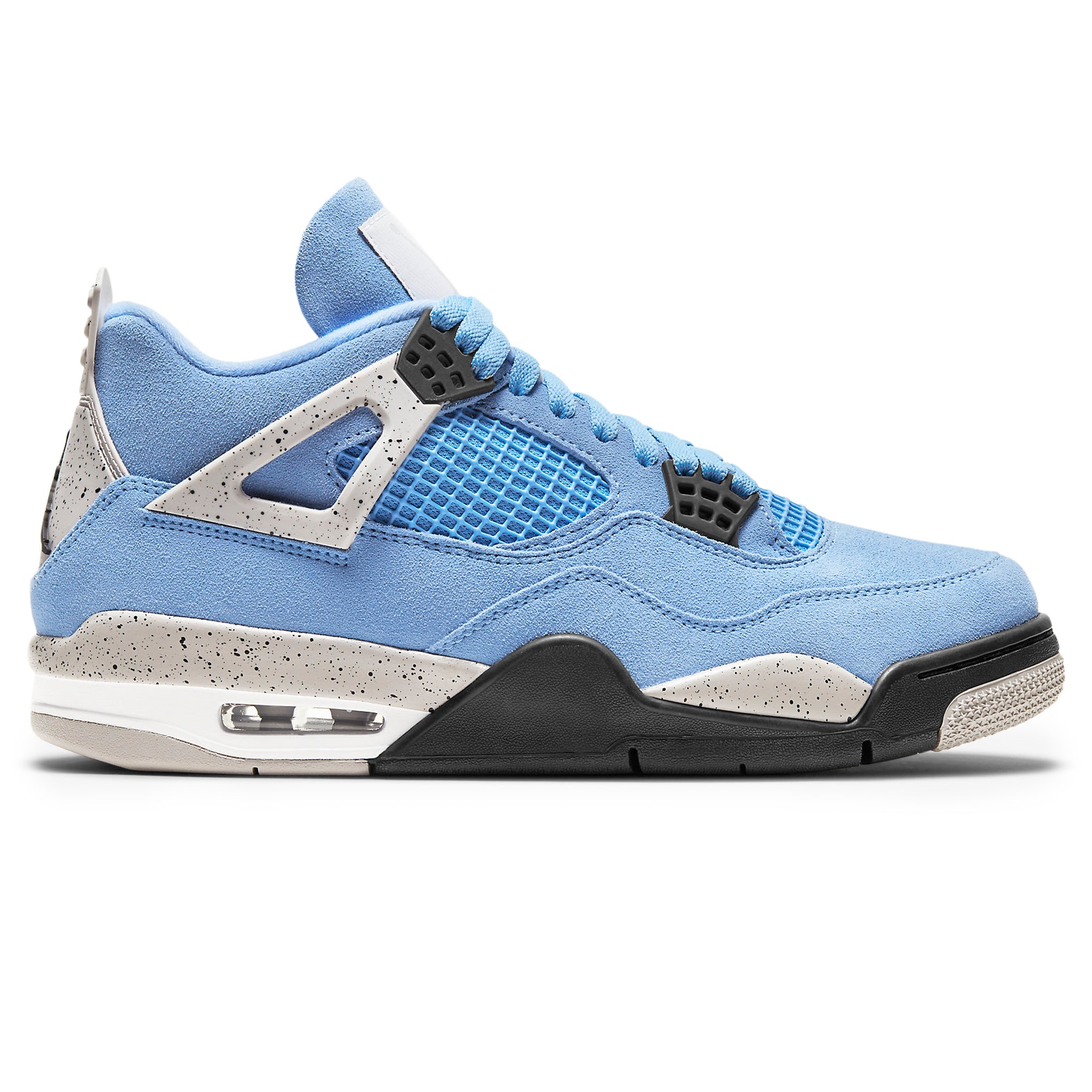 Side view of Air Jordan 4 Retro University Blue CT8527-400
