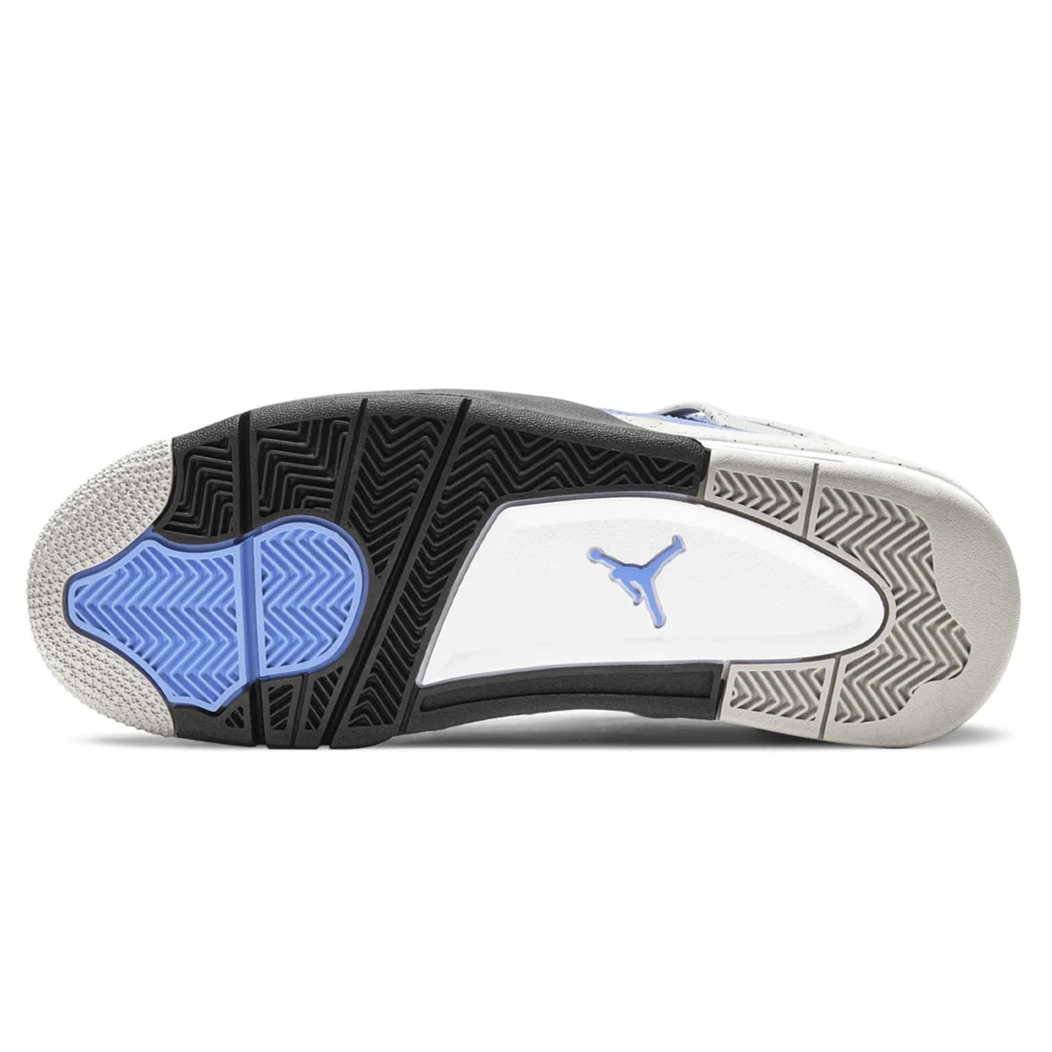 Sole view of Air Jordan 4 Retro University Blue CT8527-400