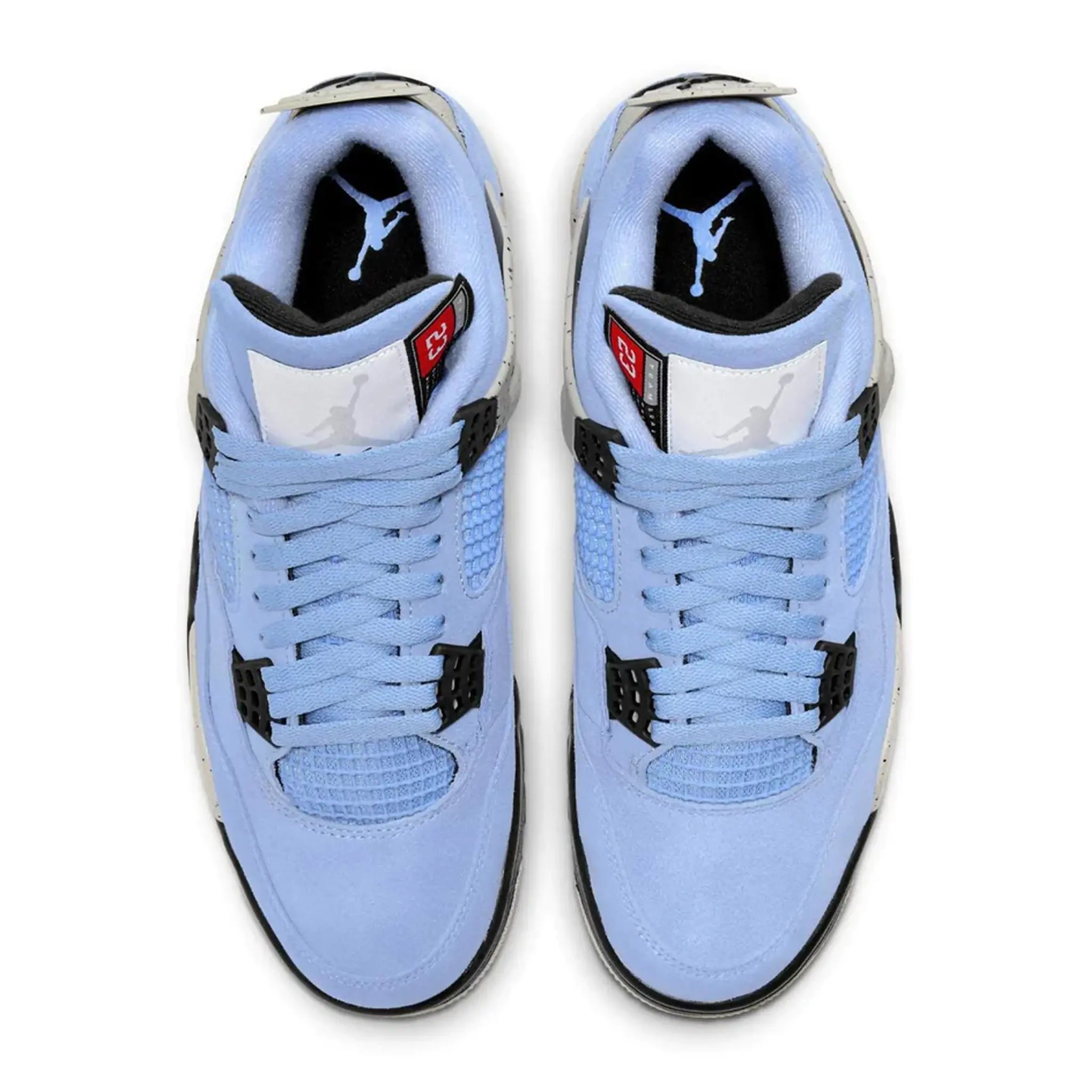 Top view of Air Jordan 4 Retro University Blue CT8527-400