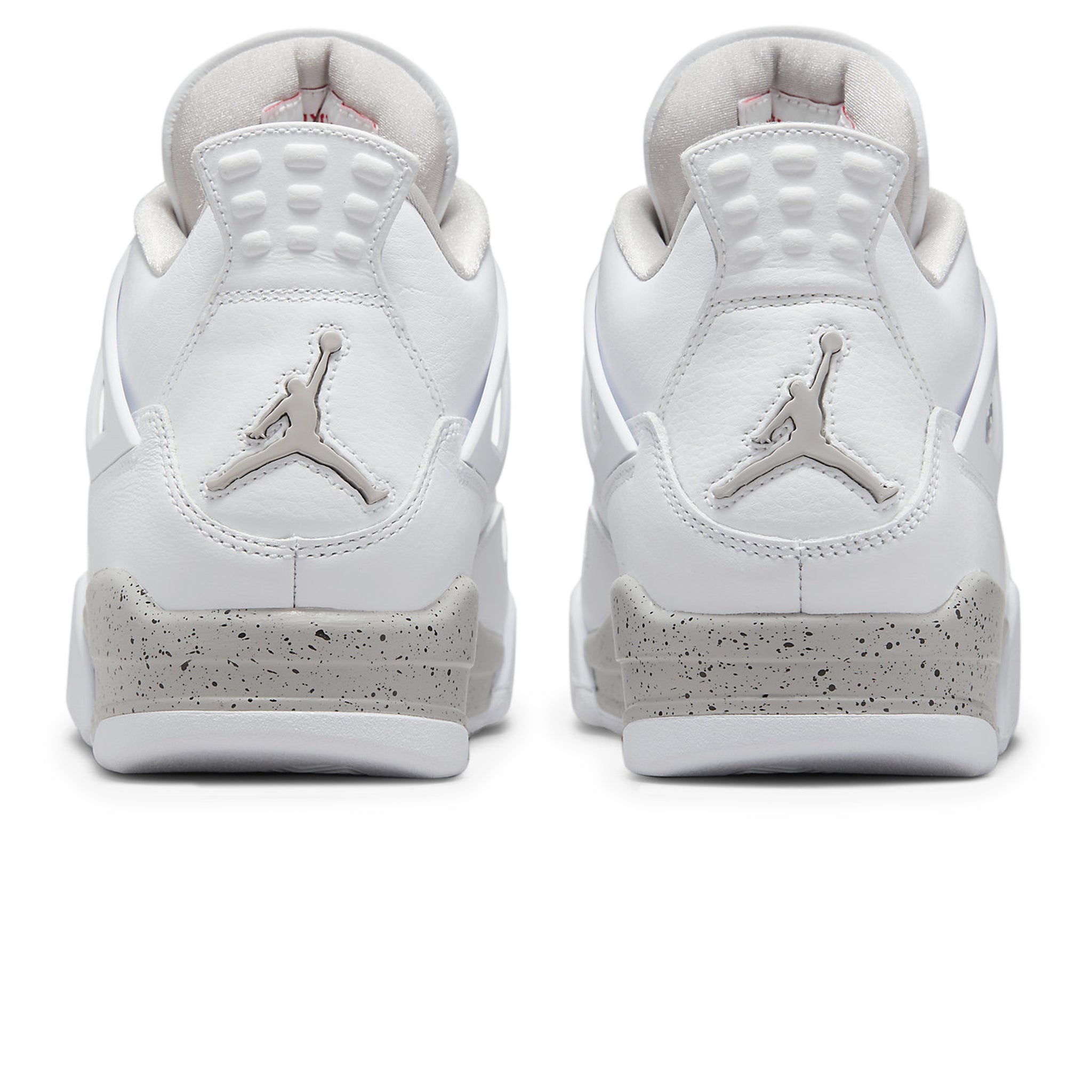 Heel view of Air Jordan 4 Retro White Oreo (2021) CT8527-100