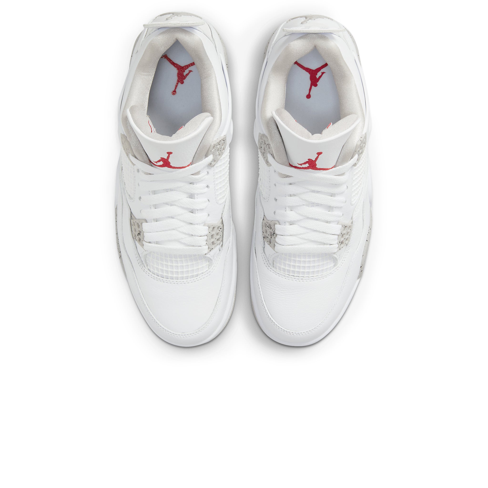 Top down view of Air Jordan 4 Retro White Oreo (2021) CT8527-100