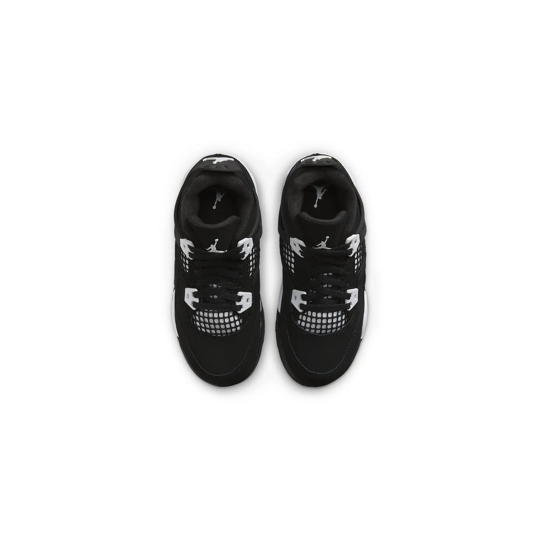 Top view of Air Jordan 4 Retro White Thunder (PS) FV4537-001