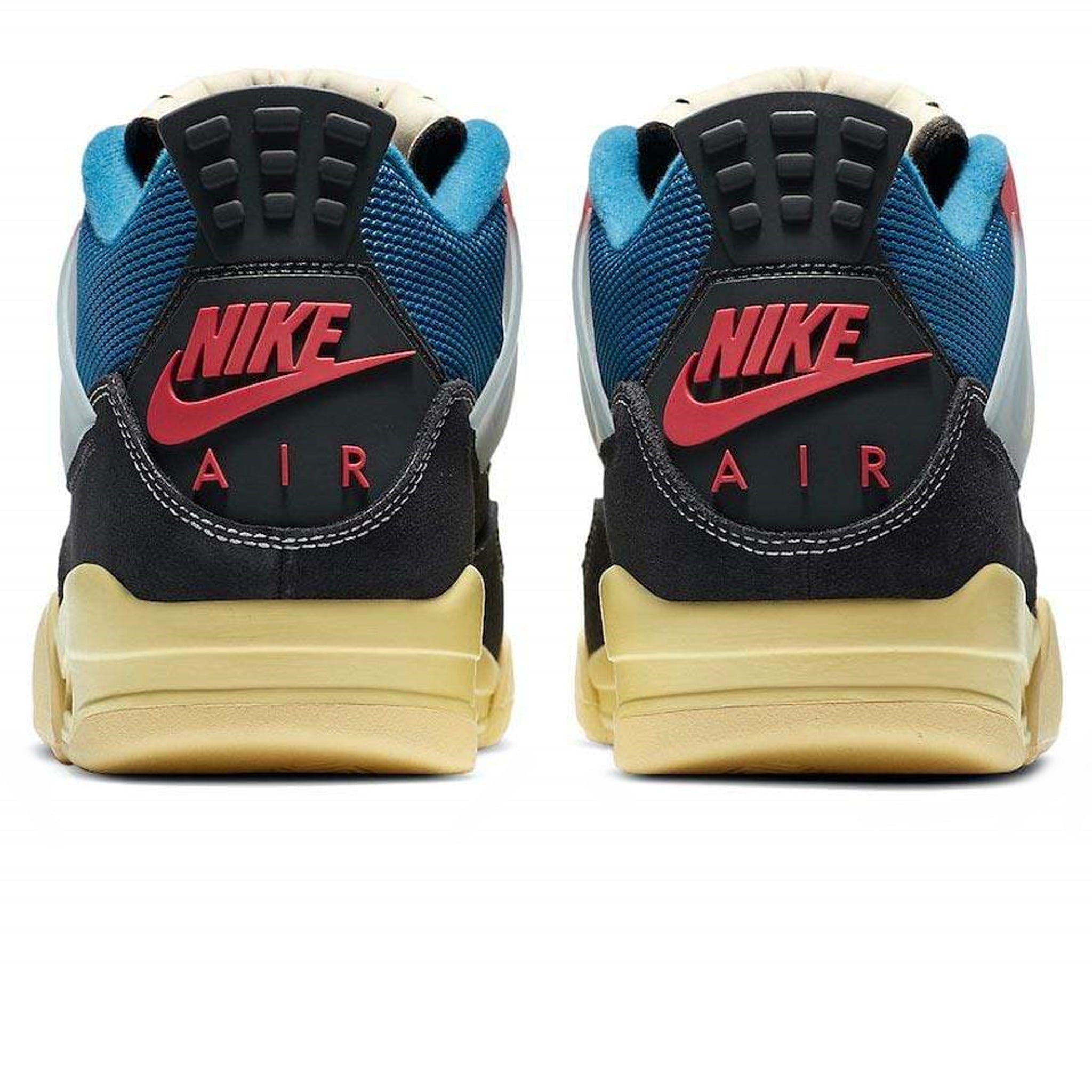 Heel view of Air Jordan 4 x Union Retro Off Noir Sneaker DC9533-001