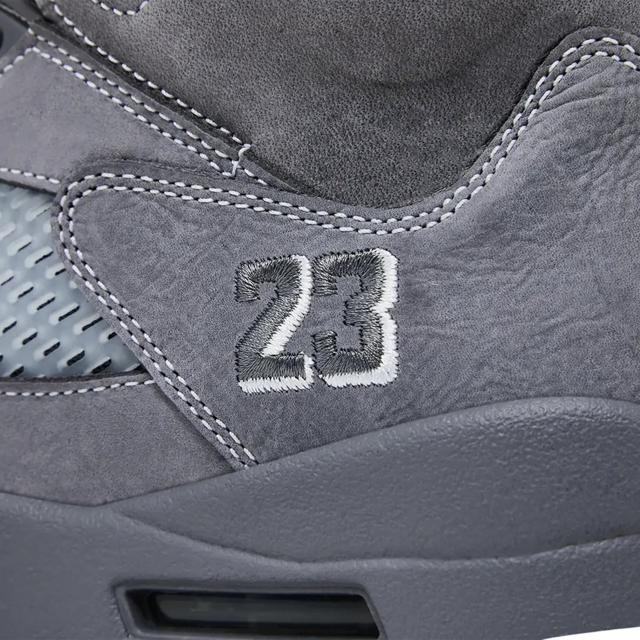 Detailed View of Air Jordan 5 Retro Wolf Grey (2026) DD0587-002