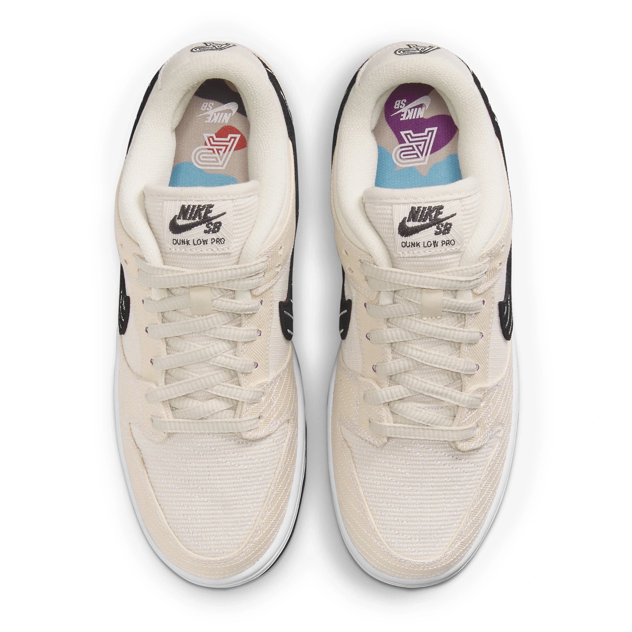 Top view of Albino & Preto x Nike SB Dunk Low Jiu-Jitsu FD2627-200