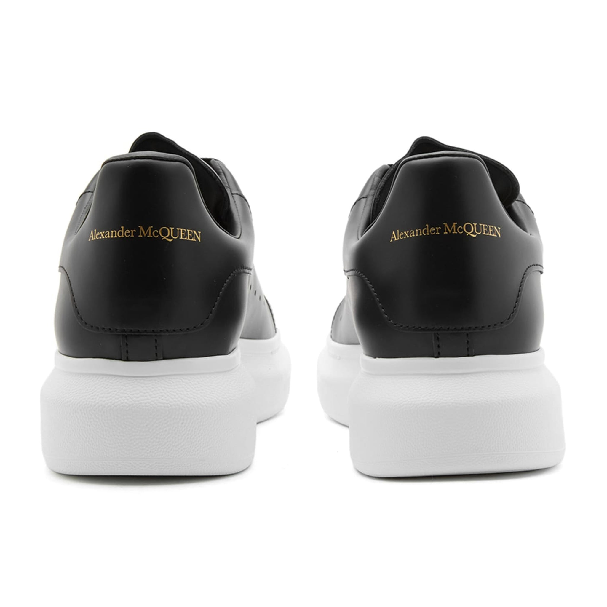 Back view of Alexander Mcqueen Raised Sole Black Sneaker
