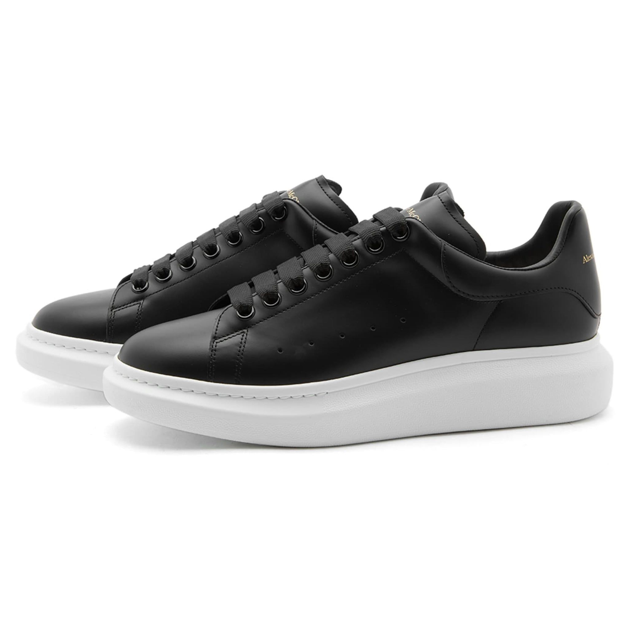 Front side view of Alexander Mcqueen Raised Sole Black Sneaker