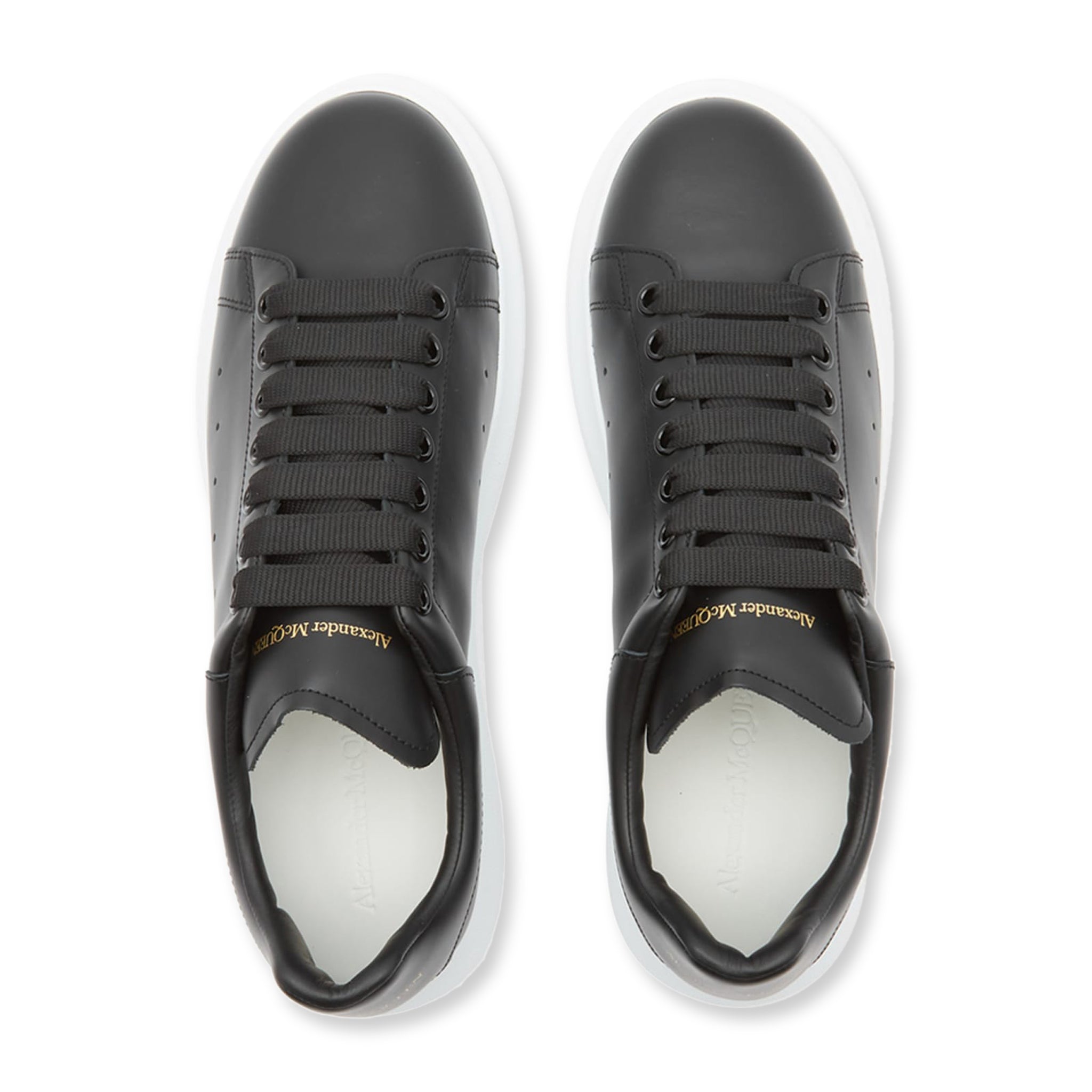 Top view of Alexander Mcqueen Raised Sole Black Sneaker (W)