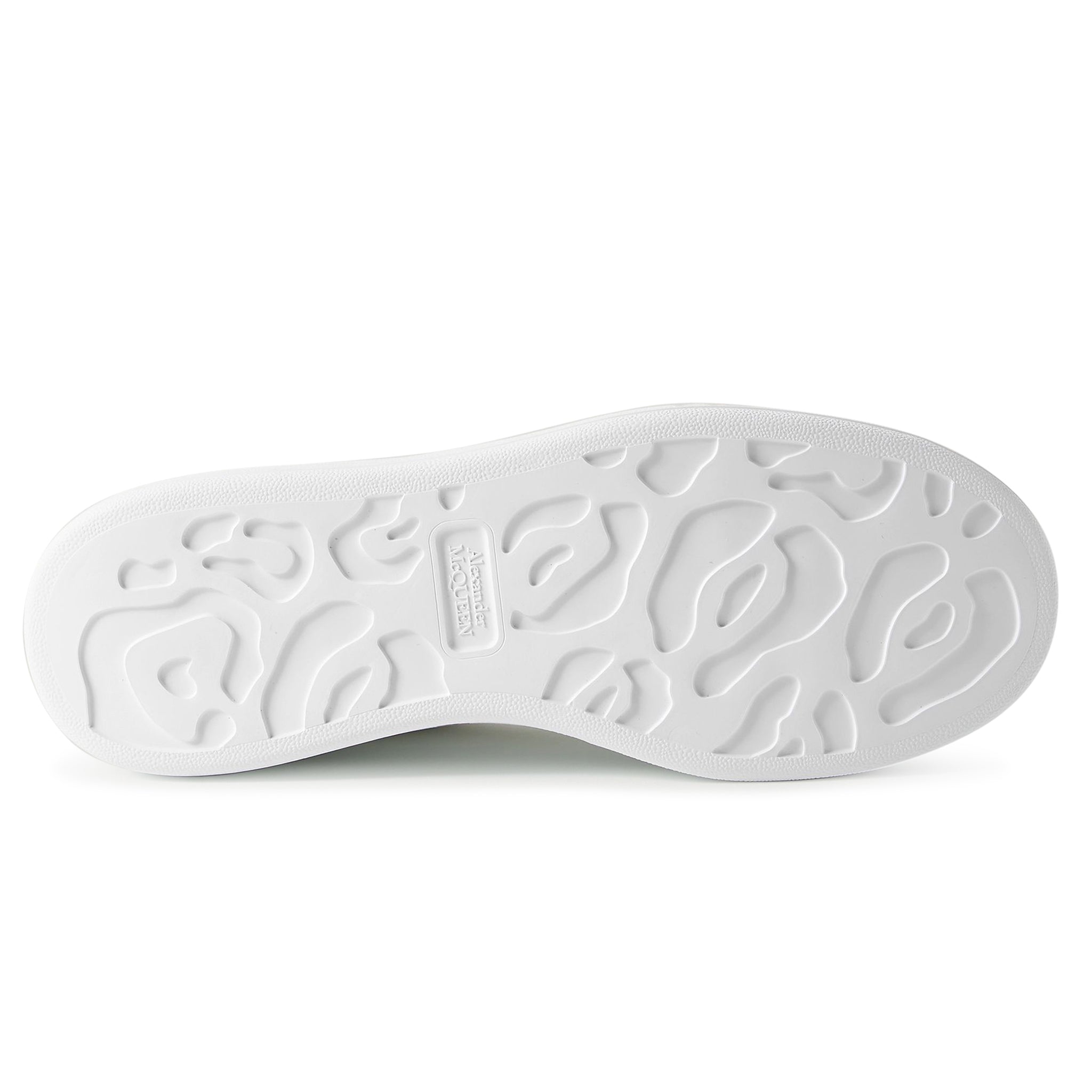 Sole view of Alexander Mcqueen Raised Sole White Sneaker (W)
