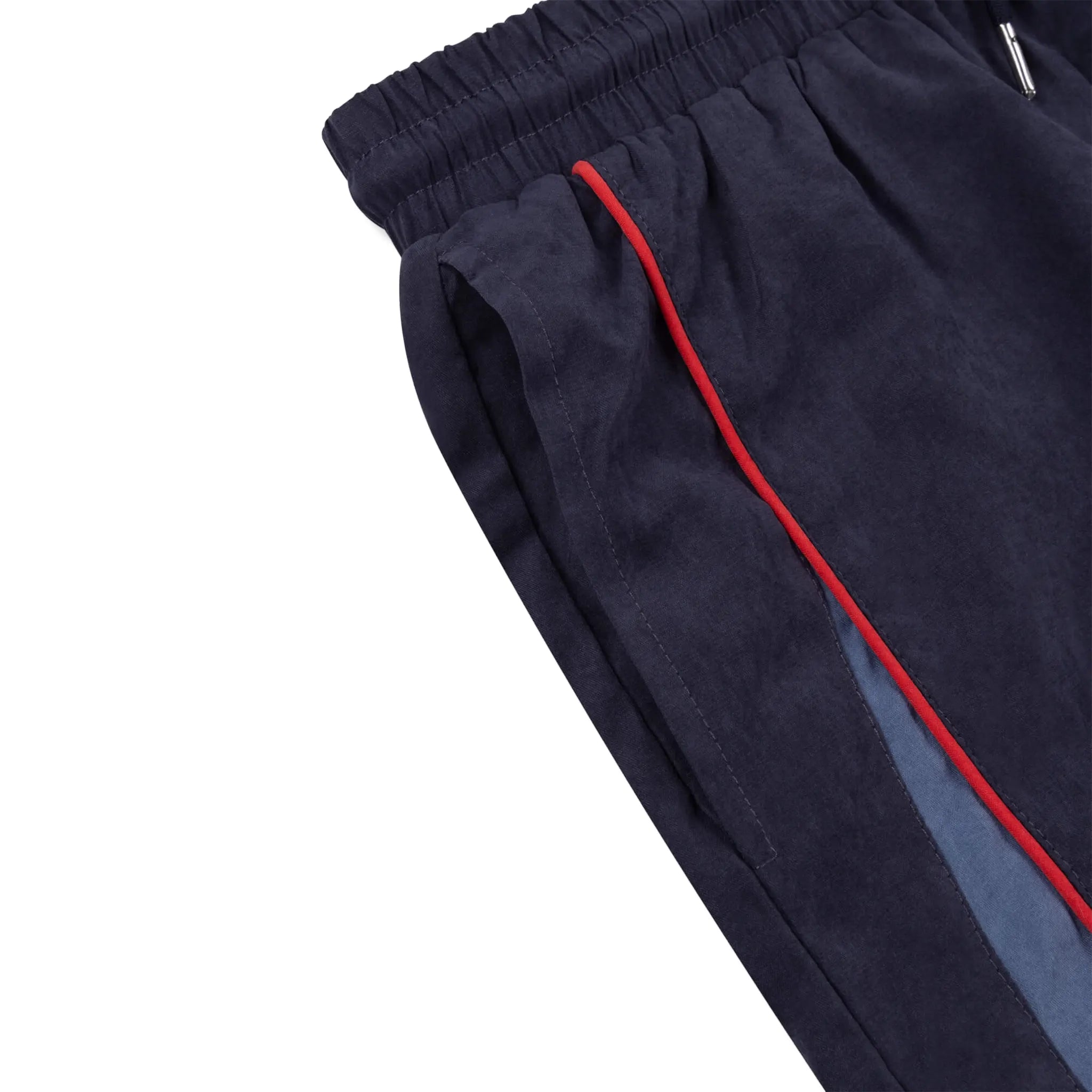 Side View of Alma De Ace Pexa Navy Blue Shorts