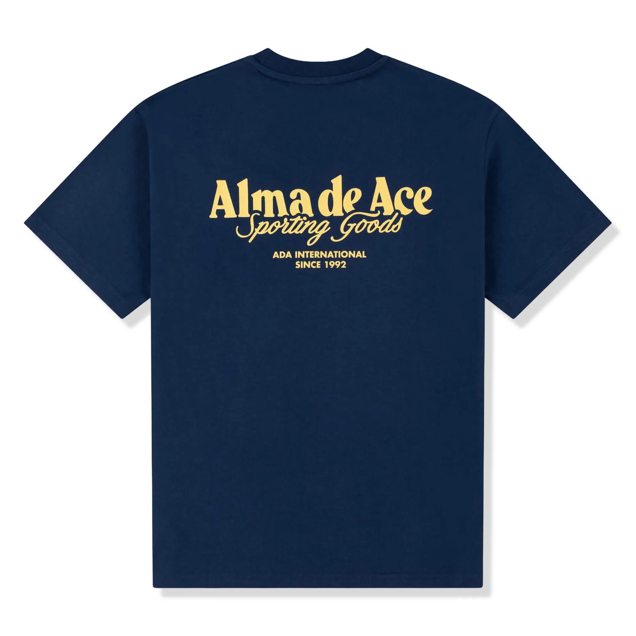Back View of Alma De Ace Sporting Goods Midnight Blue T-Shirt