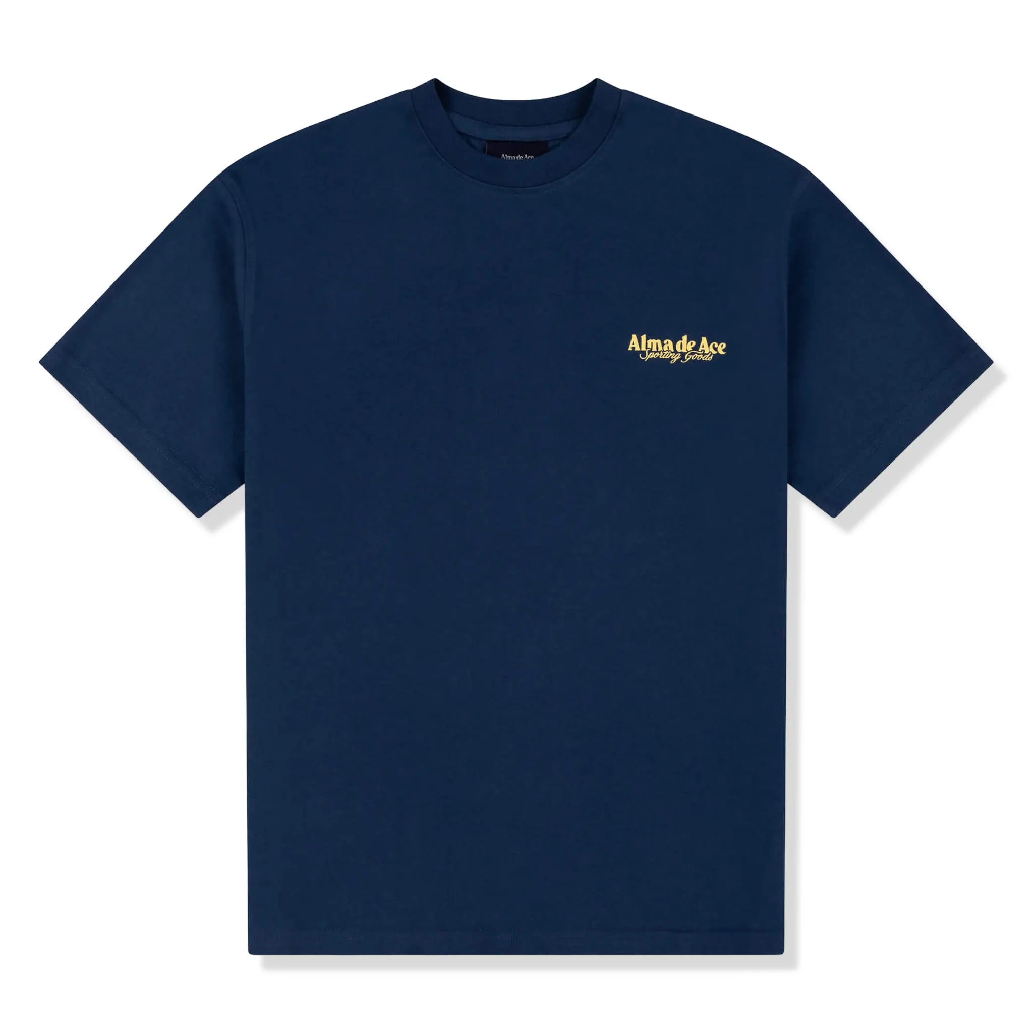 Front View of Alma De Ace Sporting Goods Midnight Blue T-Shirt