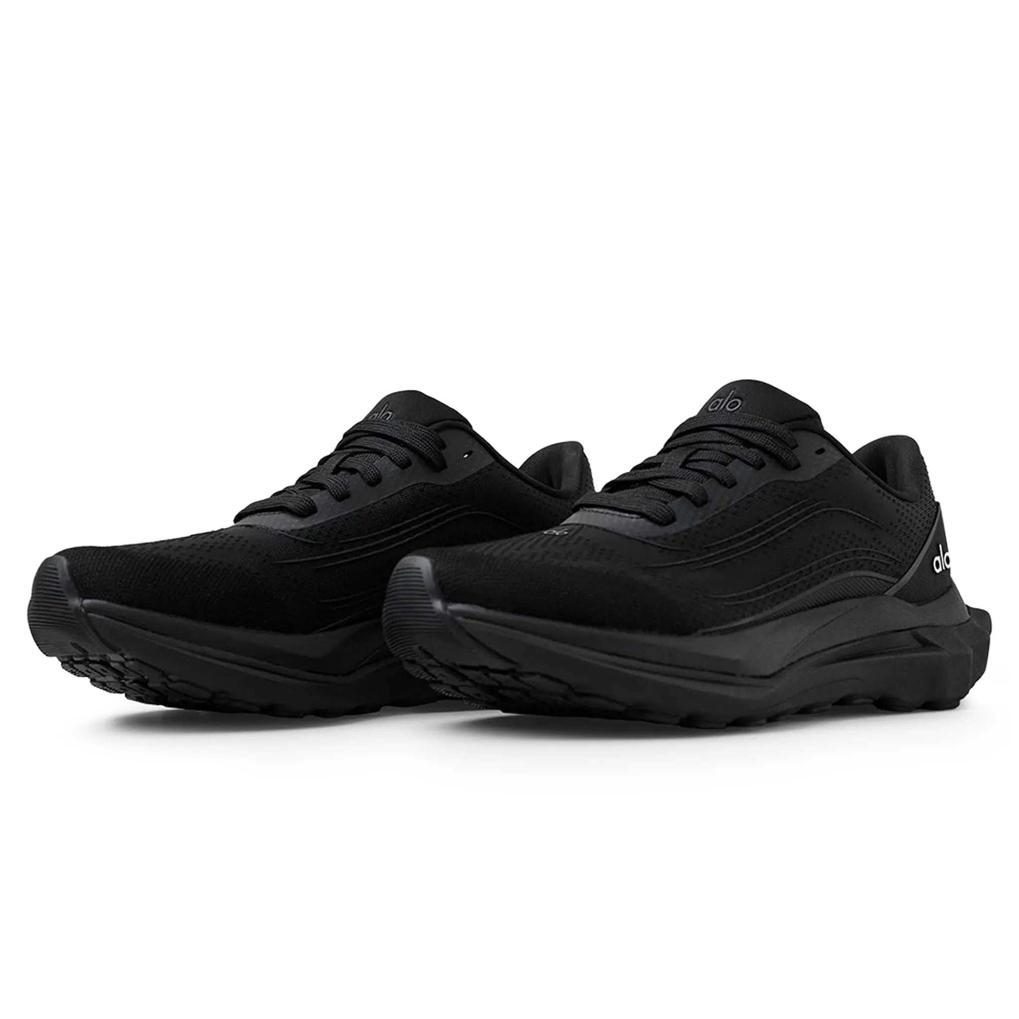 Front Side View of Alo Yoga Black Runner