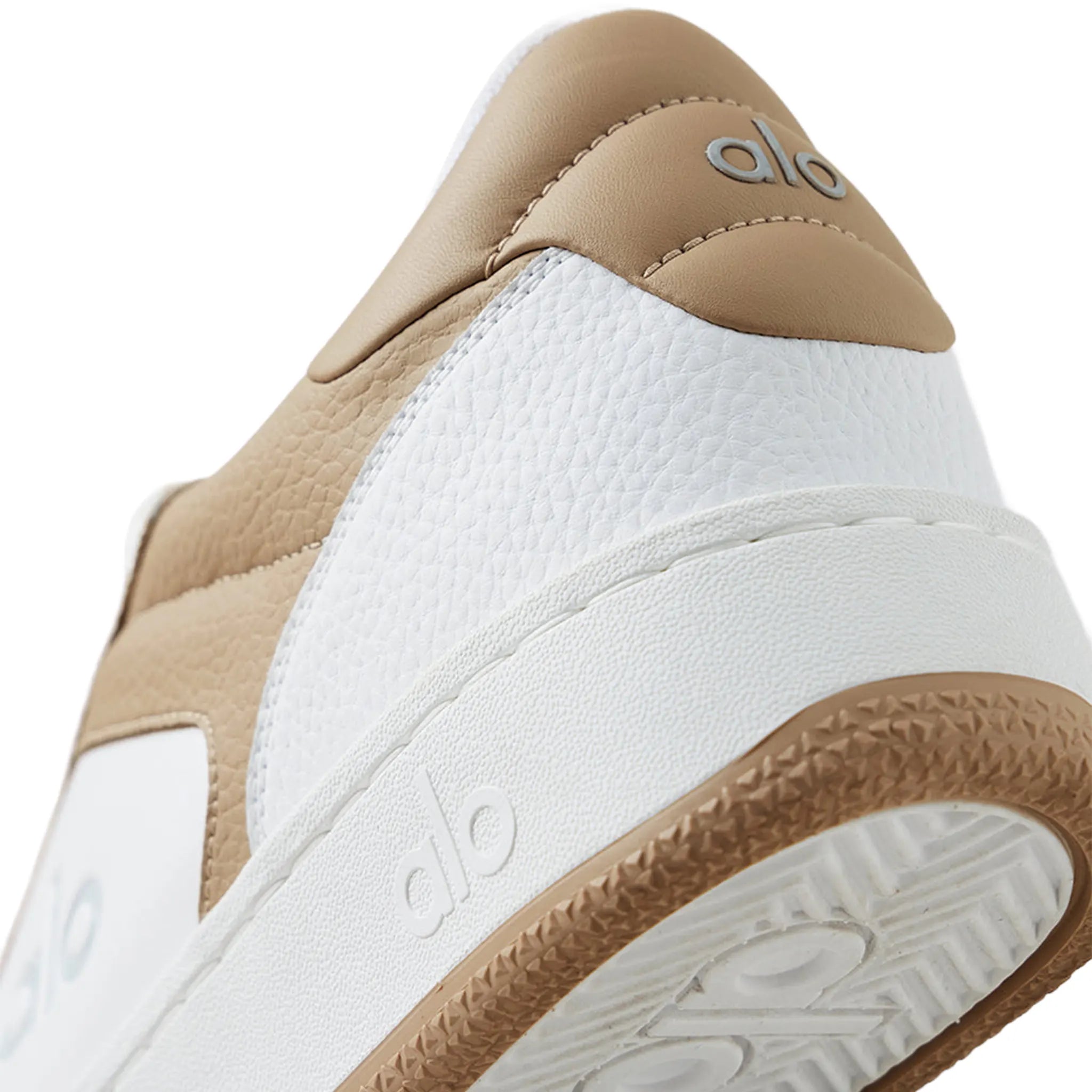 Detailed Back View of Alo Yoga Recovery Mode Gravel White Sneaker