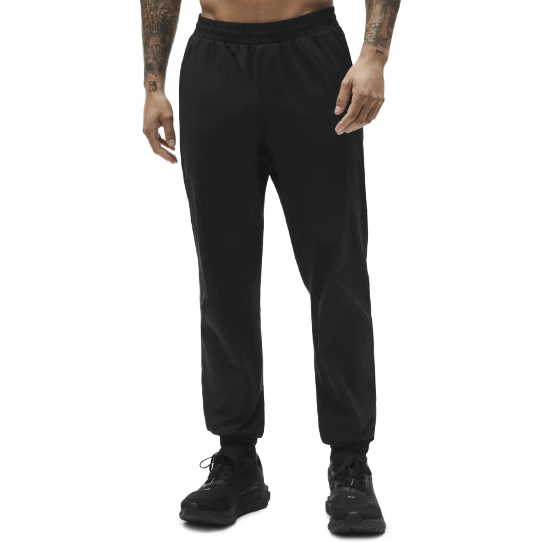 Front View of Alo Yoga Repetition Black Pants