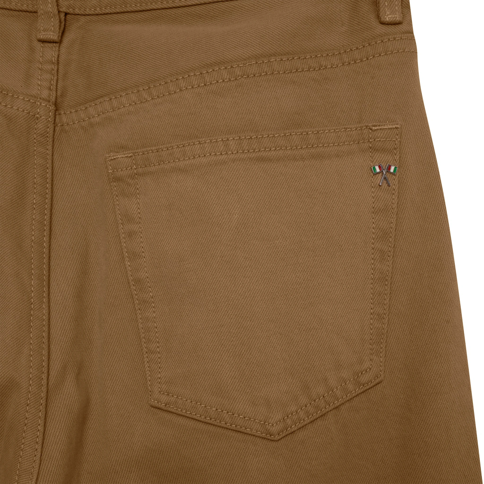 Pocket view of Amicci Axel Contrast Panel Jeans Tan AMJ08SAN