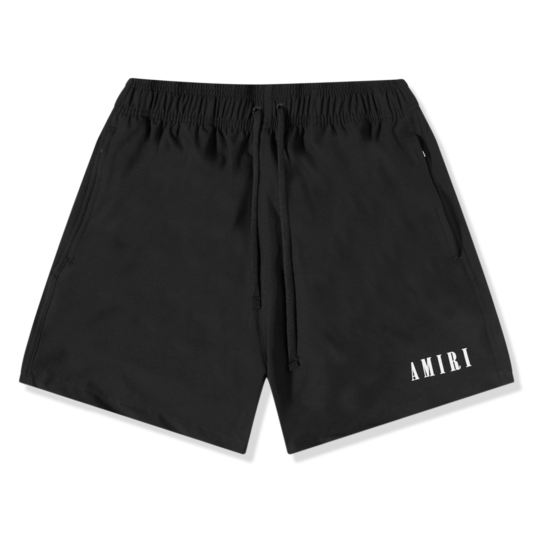 front side of Amiri Core Logo Swim Shorts Black PXMSB001-001