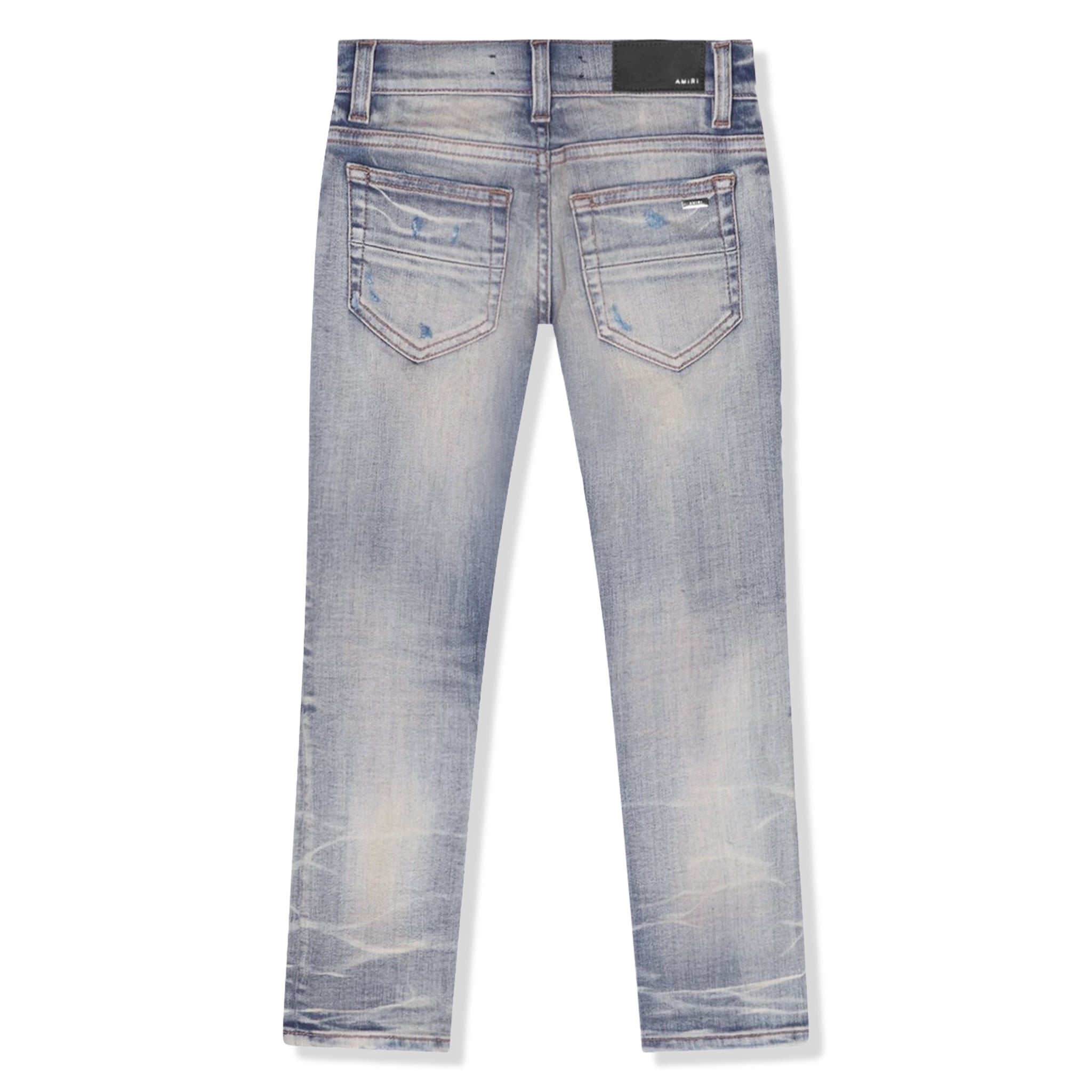 Back view of Amiri Kids MX1 Clay Indigo Jeans PF22KDS034-408