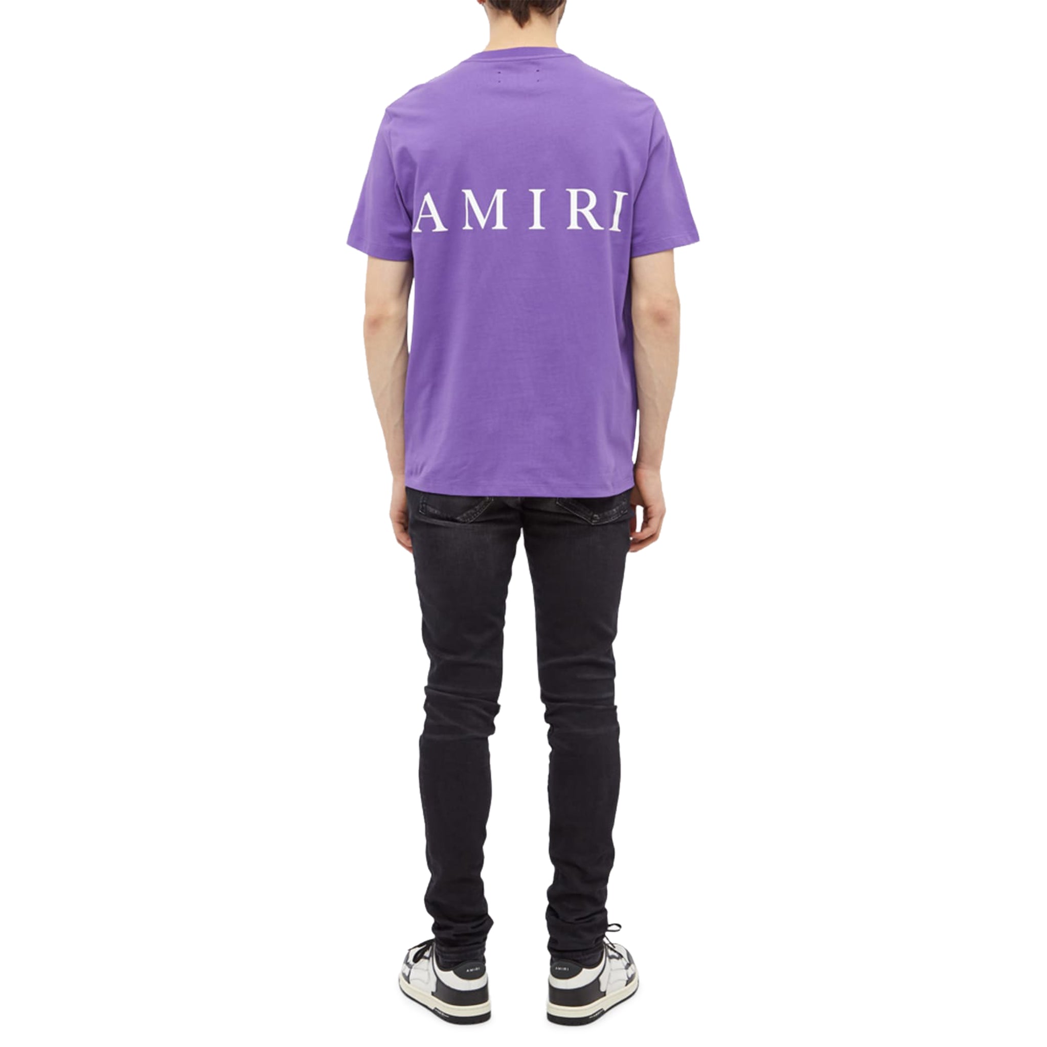 Full view of Amiri MA Logo T Shirt Purple PS23MJL015-510
