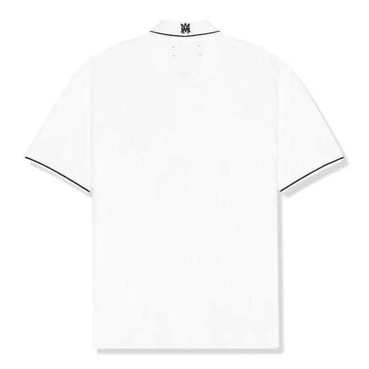 Amiri Solid Short Sleeve White Polo Shirt