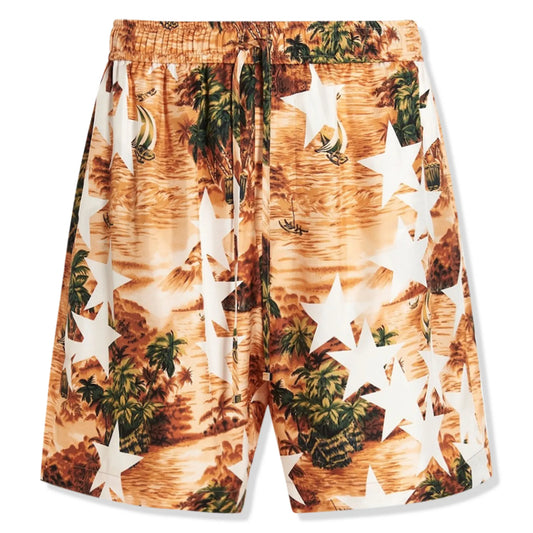 Amiri Tropical Star Orange Swim Shorts