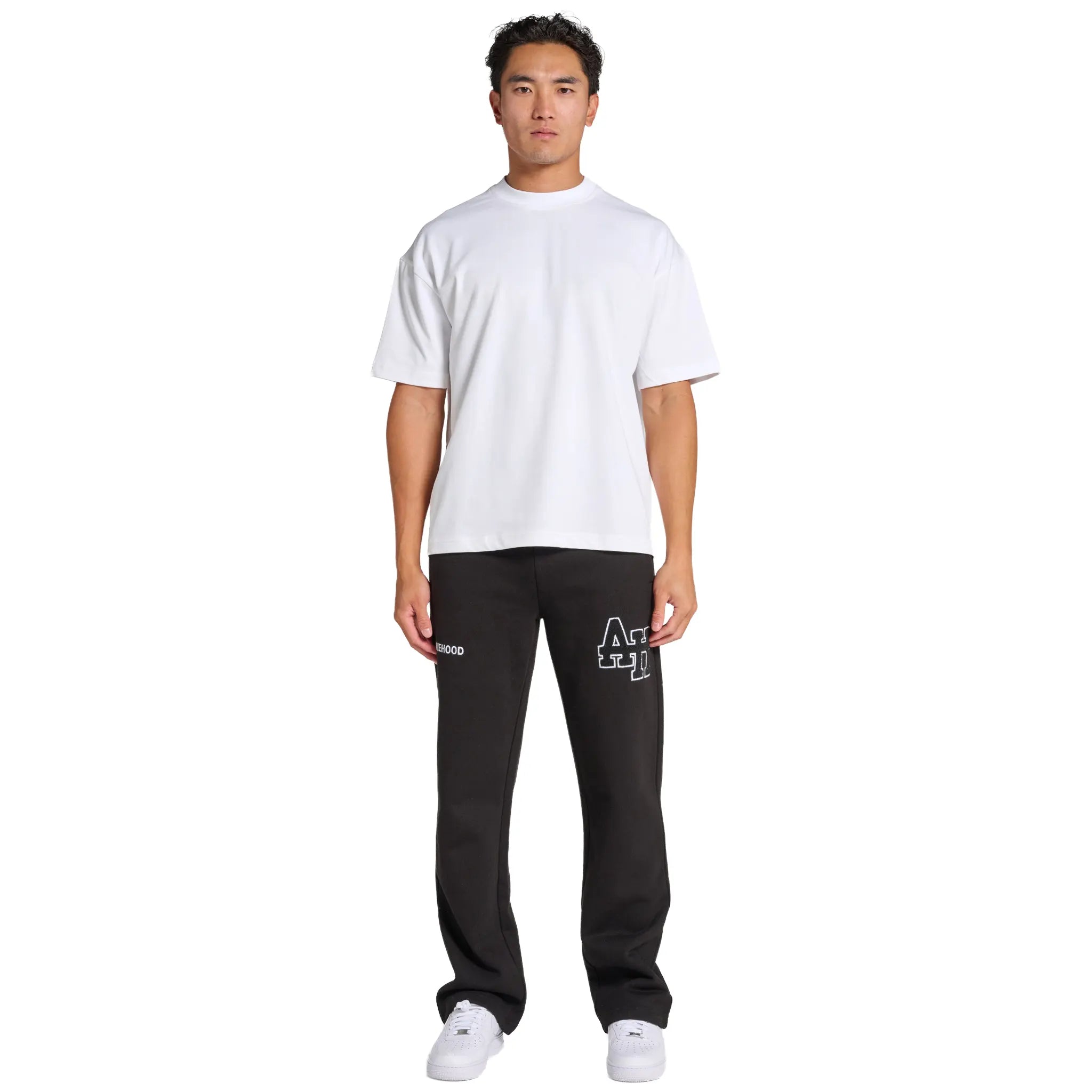 Front View of Annie Hood Blanks White T Shirt