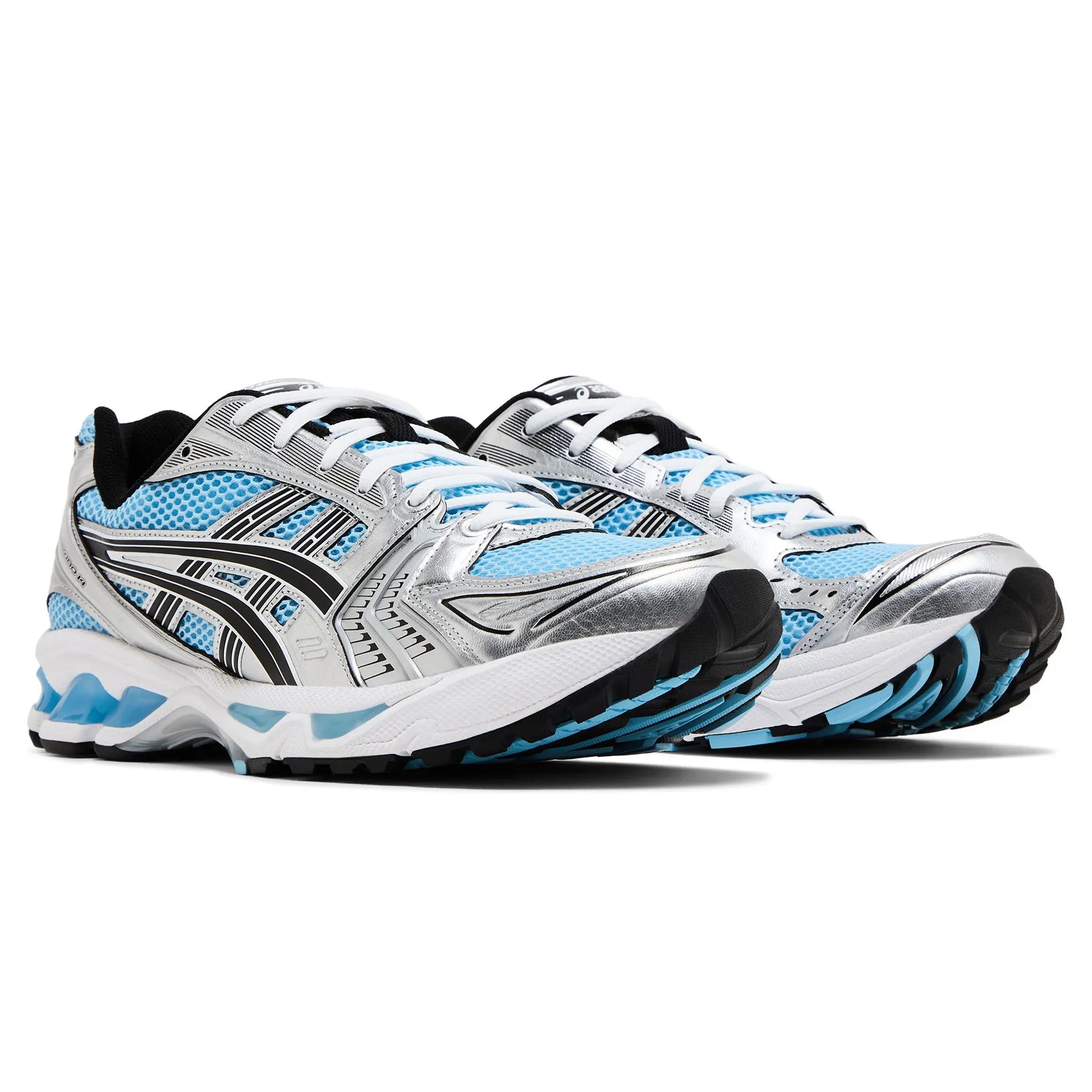Front sideView of ASICS Gel-Kayano 14 Arctic Sky Pure Silver 1203A537-400