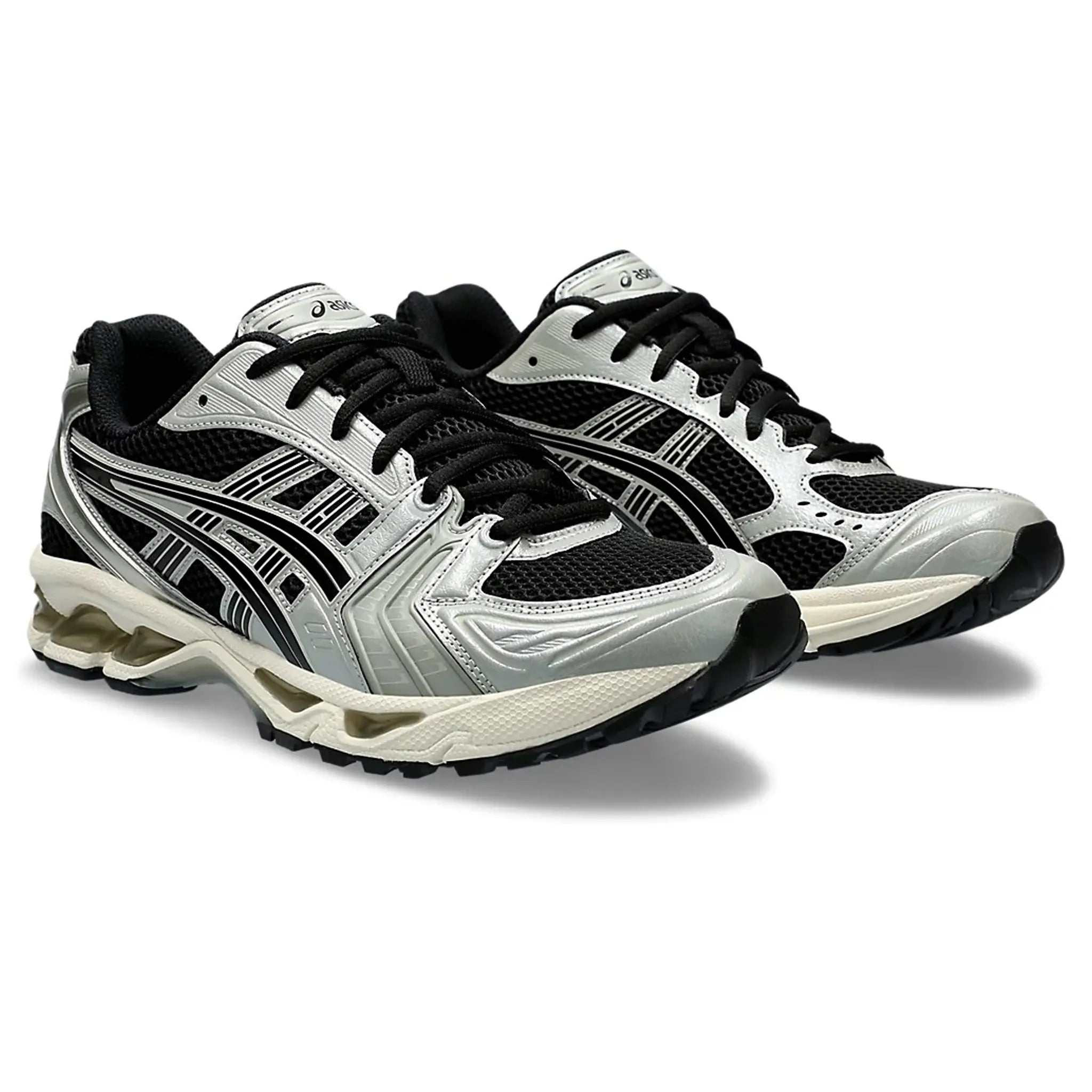 Front side view of ASICS Gel-Kayano 14 Black Seal Grey 1201A019-005