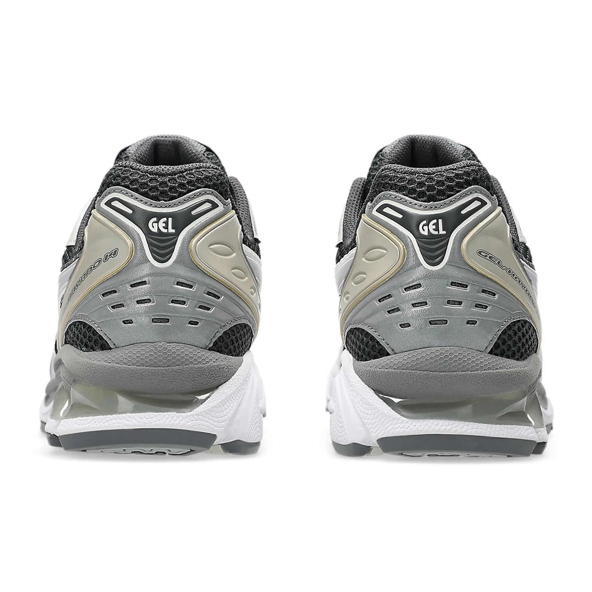Back View of ASICS Gel-Kayano 14 Obsidian Grey Cement 1203A537-024