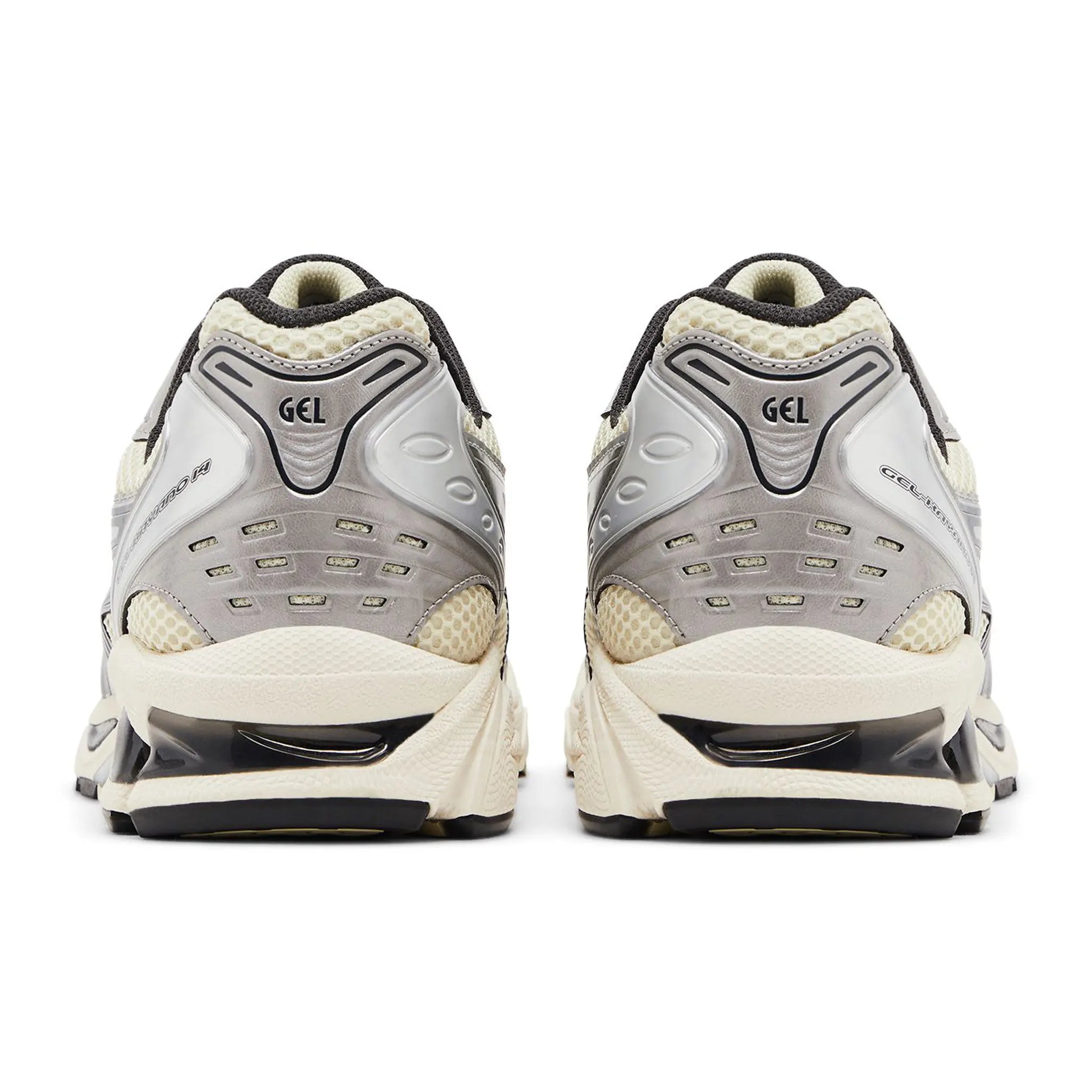 Back view of ASICS Gel-Kayano 14 Oyster White Steeple Grey 1203A537-250