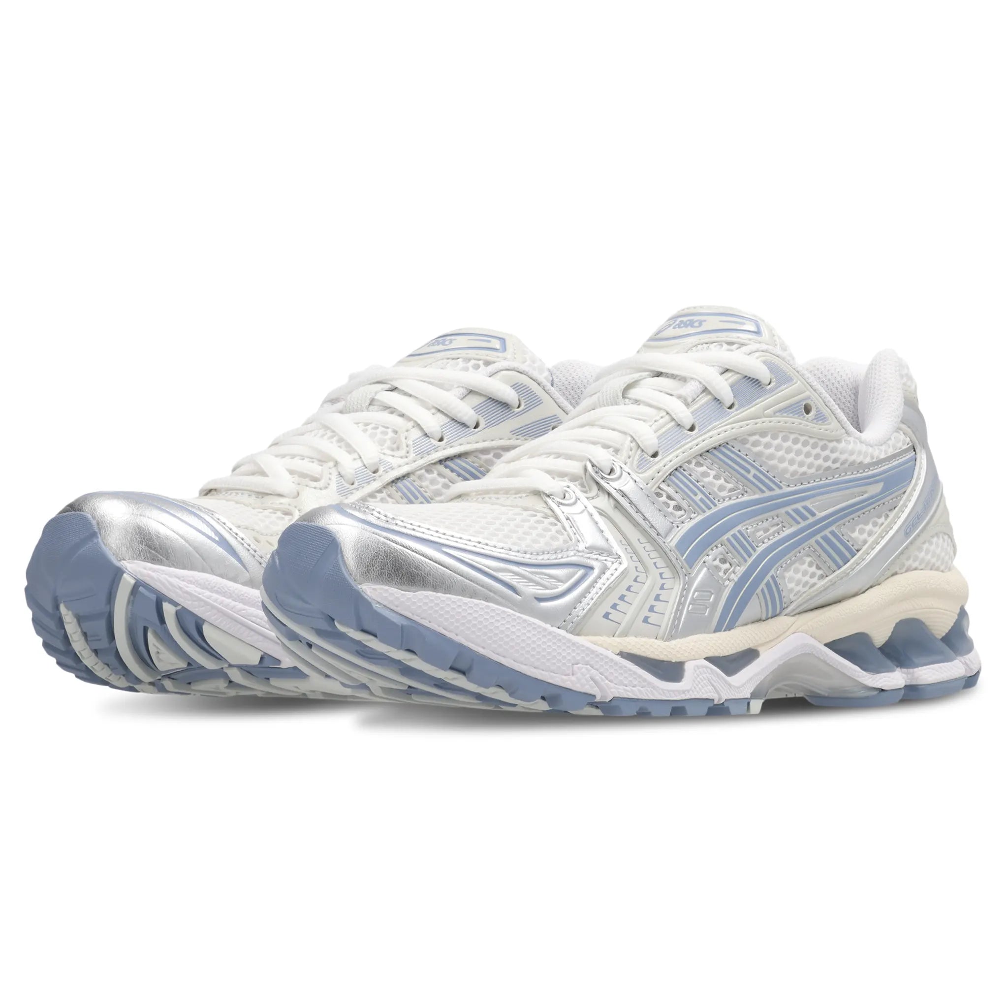 Front Side View of ASICS Gel-Kayano 14 White Light Navy 1203A537-115