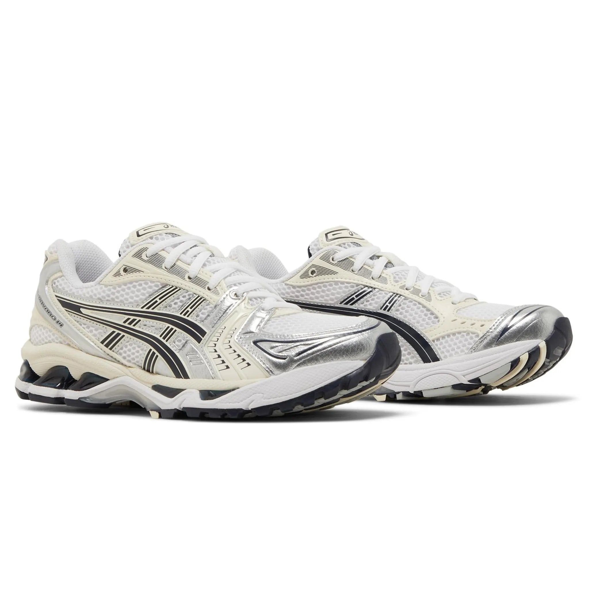 Front side view of ASICS Gel Kayano 14 White Midnight (W) 1202A056-109
