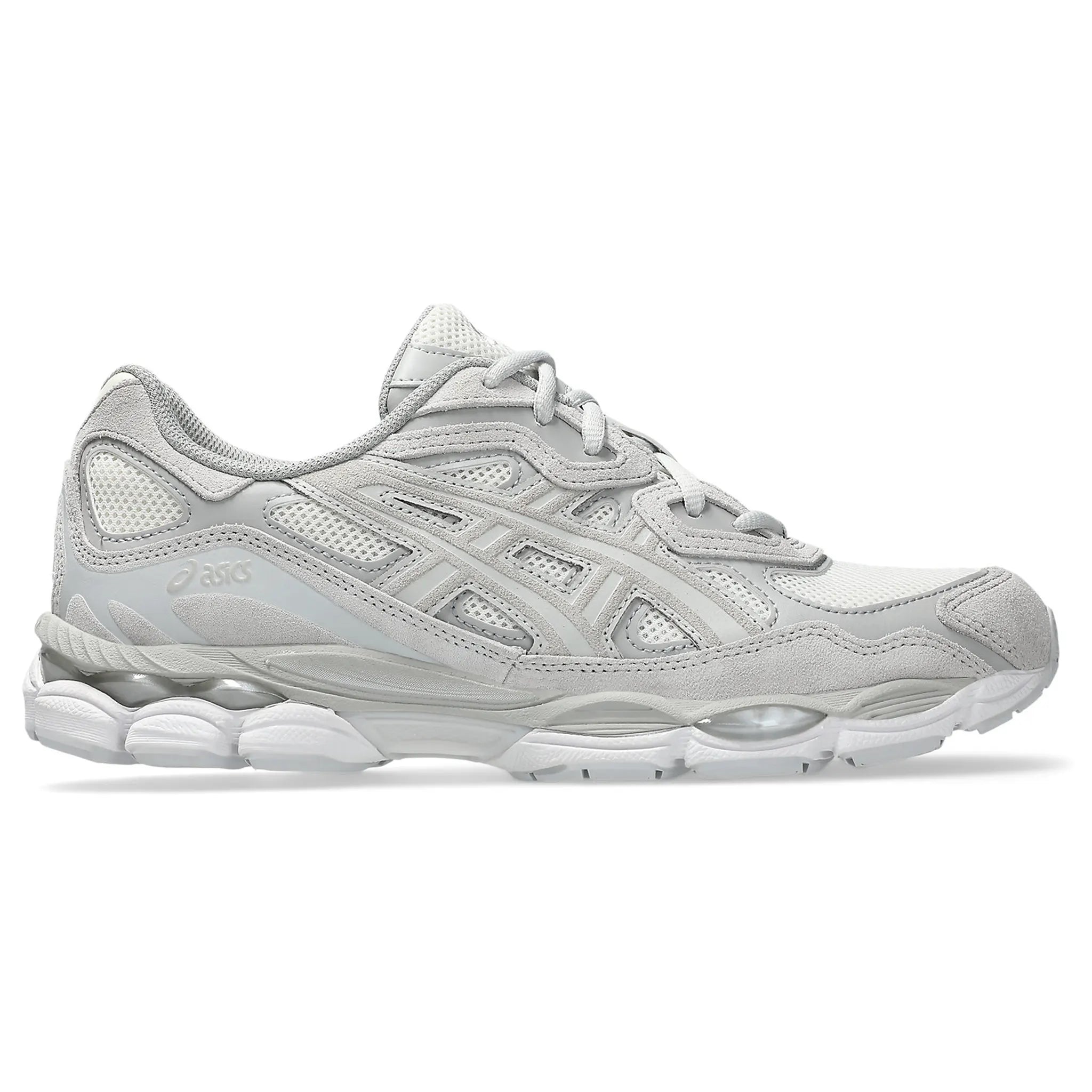 Side View of ASICS Gel-NYC Cream Cloud Grey 1203A663-101
