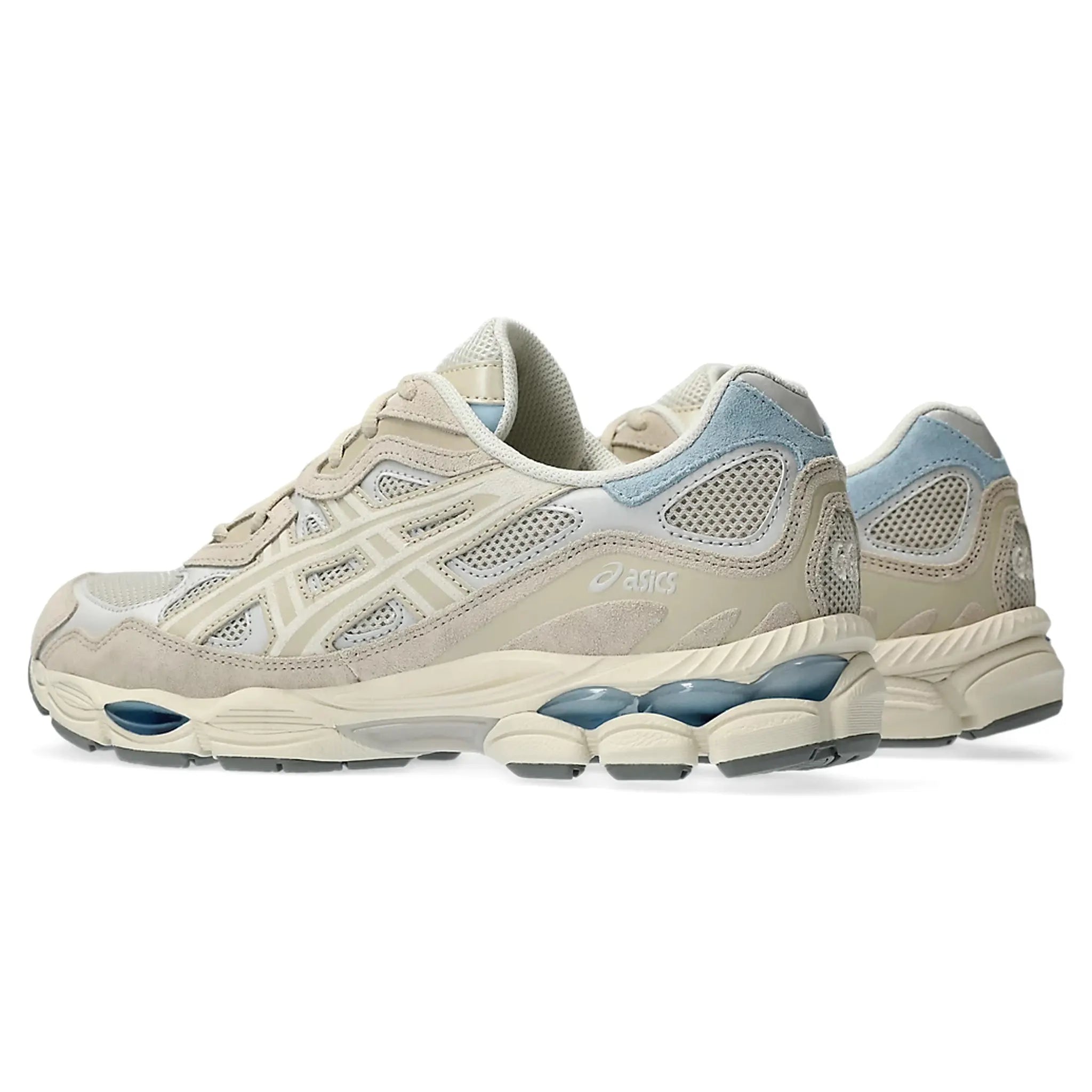 Back Side view of Asics Gel-NYC Grey Blue (W) 1203A383-023