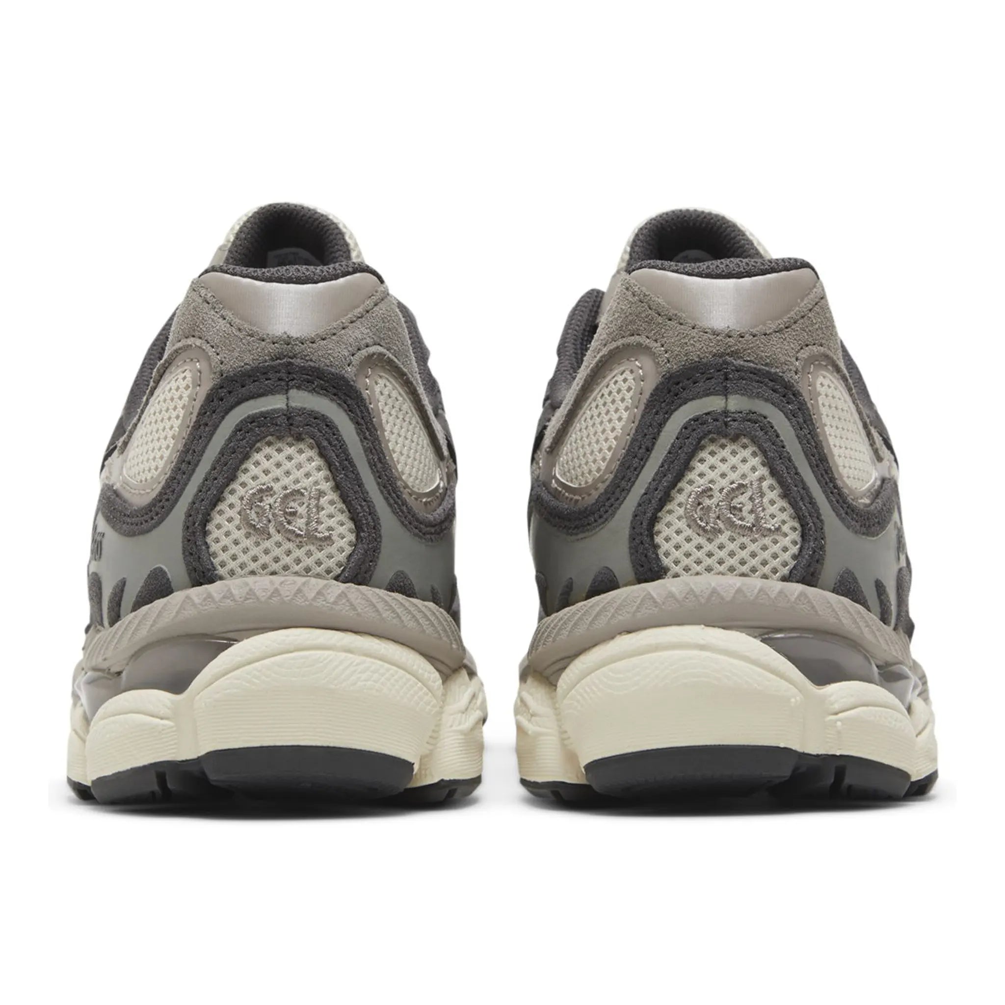 Back View of ASICS Gel-NYC Oatmeal Obsidian Grey 1201A789-250