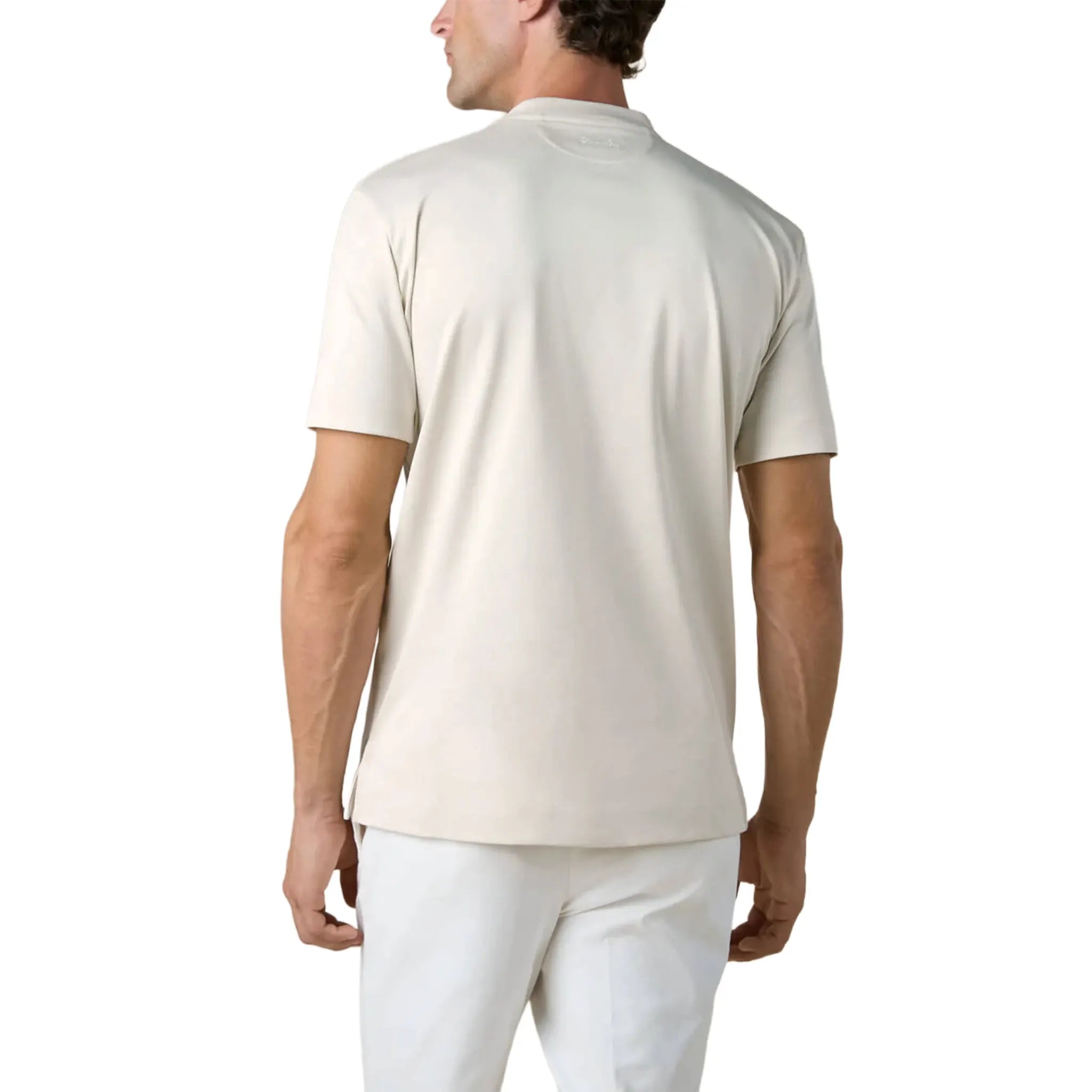 Back View of Aurélien Aur1 Ecru T Shirt AUR1TSHIRTECR