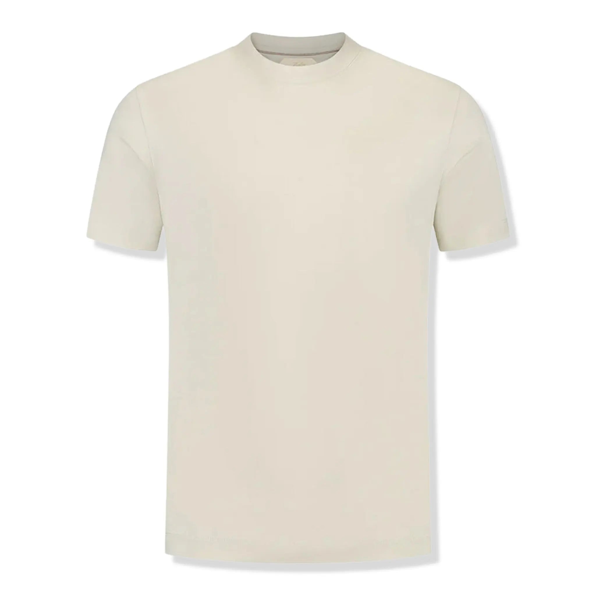 Front View of Aurélien Aur1 Ecru T Shirt AUR1TSHIRTECR