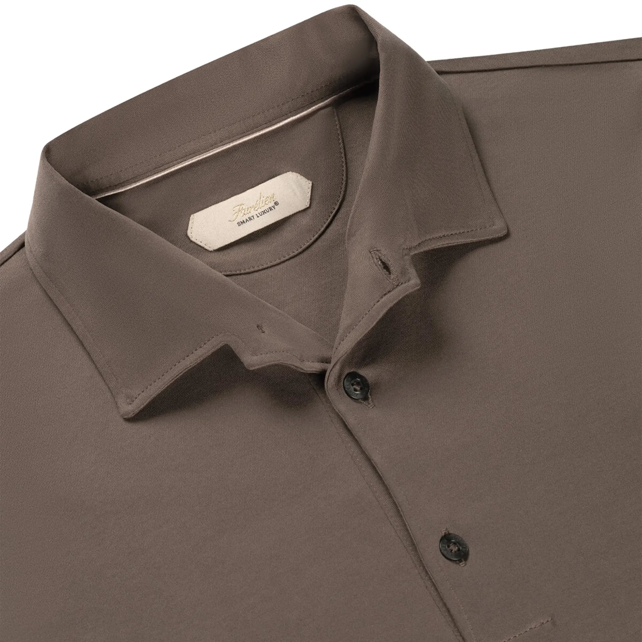 Detailed Logo View of Aurélien Aur1 Polo L/S Ash Grey Shirt