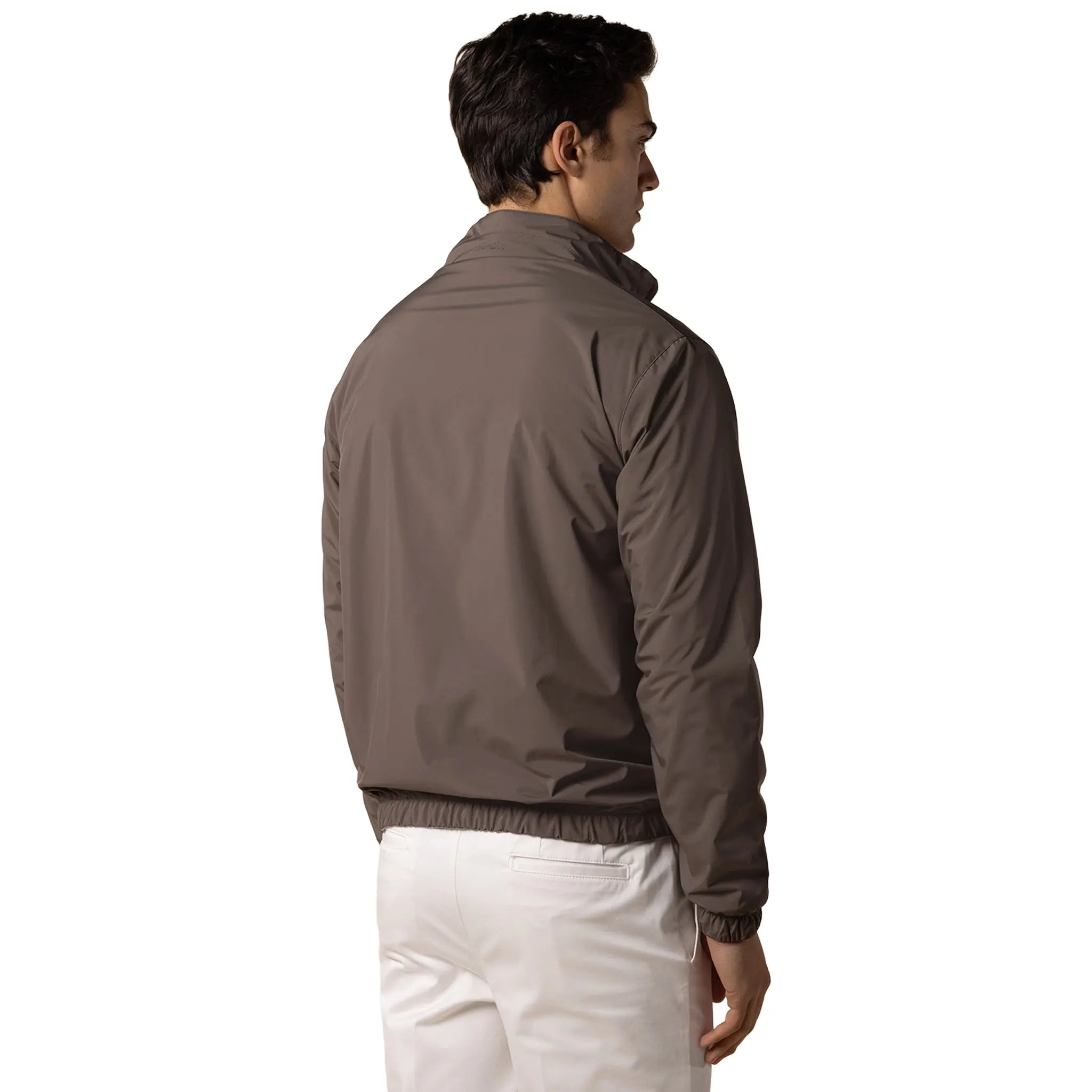 Back View of Aurélien Reversible Ash Grey Resort Jacket