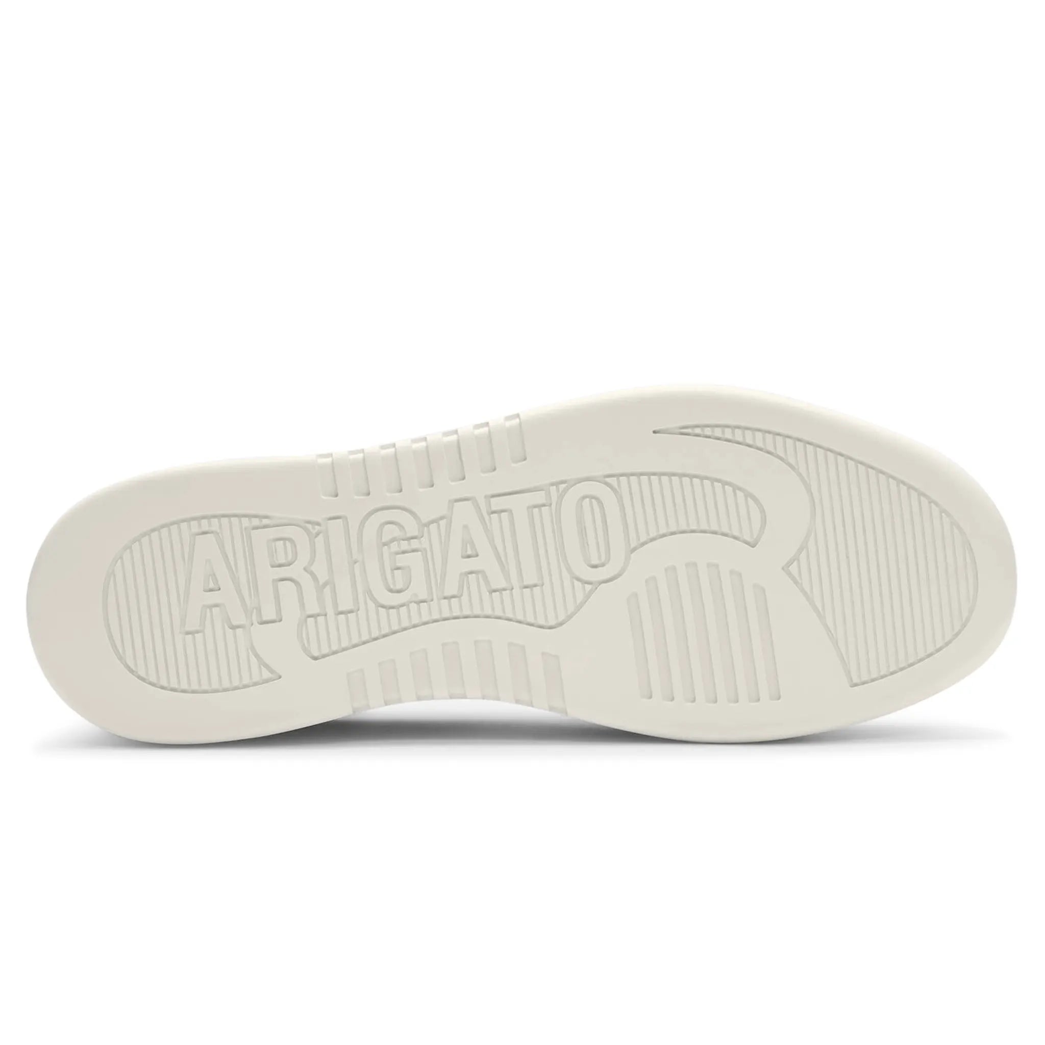 Sole view of Axel Arigato Dice Low Beige Black Sneaker F1697004