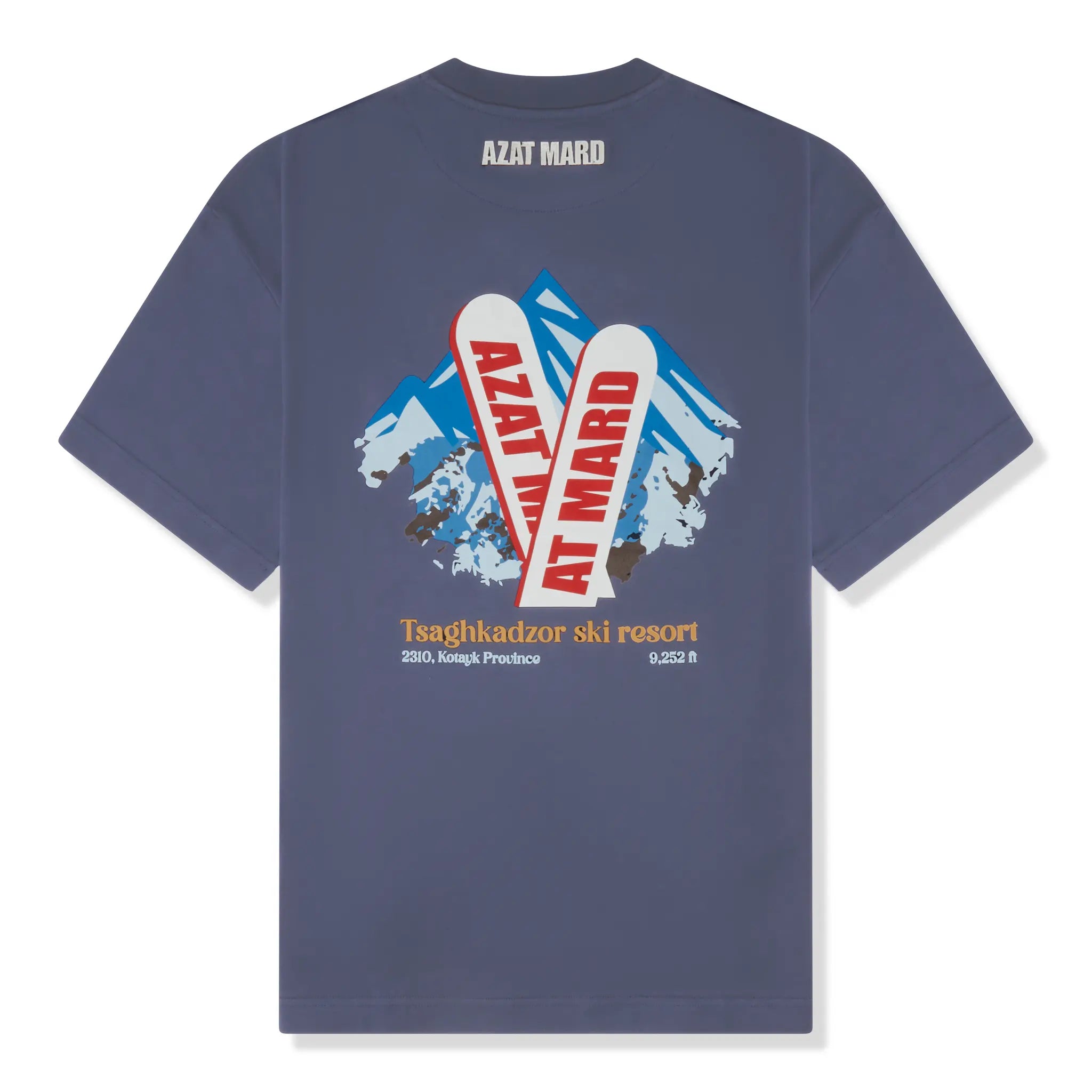 Back view of Azat Mard Ski Navy T Shirt FW230316