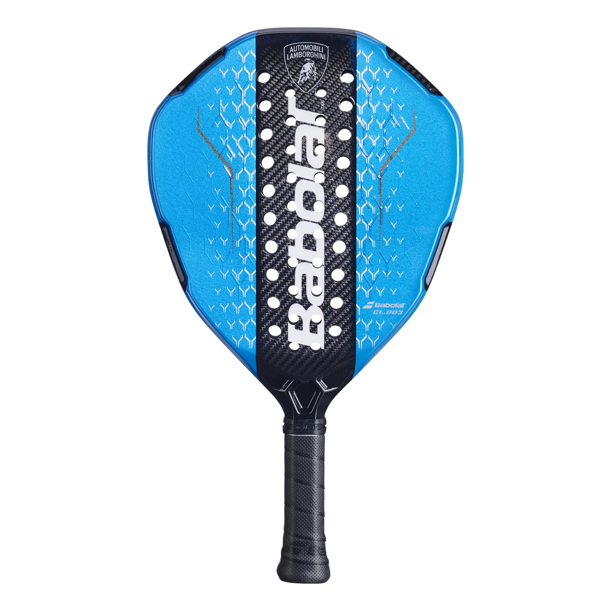 Front View of Babolat x Lamborghini Padel Racket BL.003 Blue