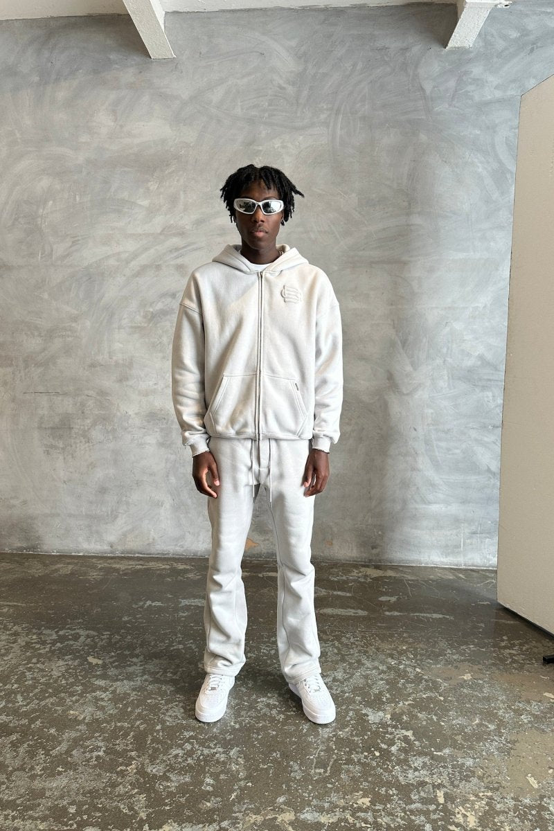 Bénir Clothing Club Match Day Flat Grey Zip-Up Hoodie