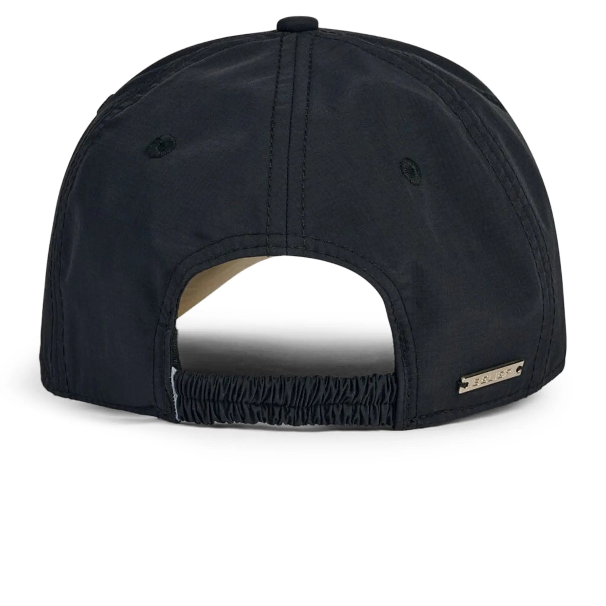 Back Side View of Belier Crest Logo Black Cap BA006BLK